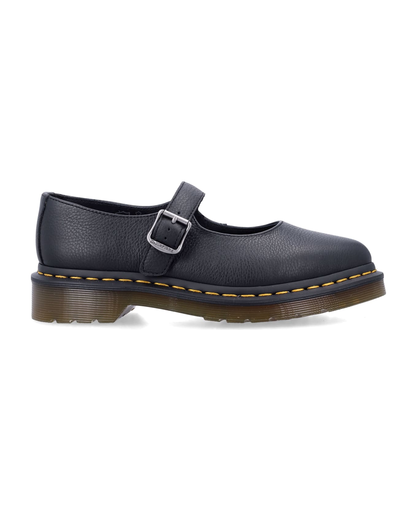 Dr. Martens Elphie Mj Black Leather Mary Jane Shoes - BLACK