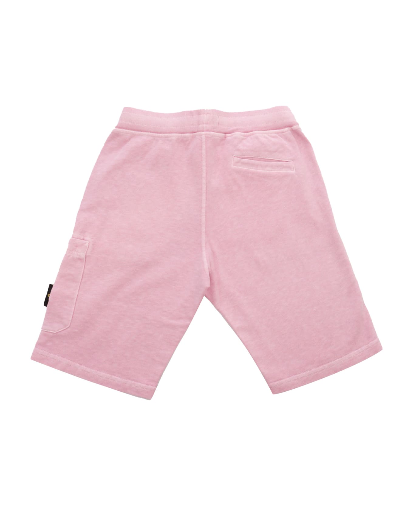 Stone Island Junior Pink Fleece Bermuda Shorts - PINK