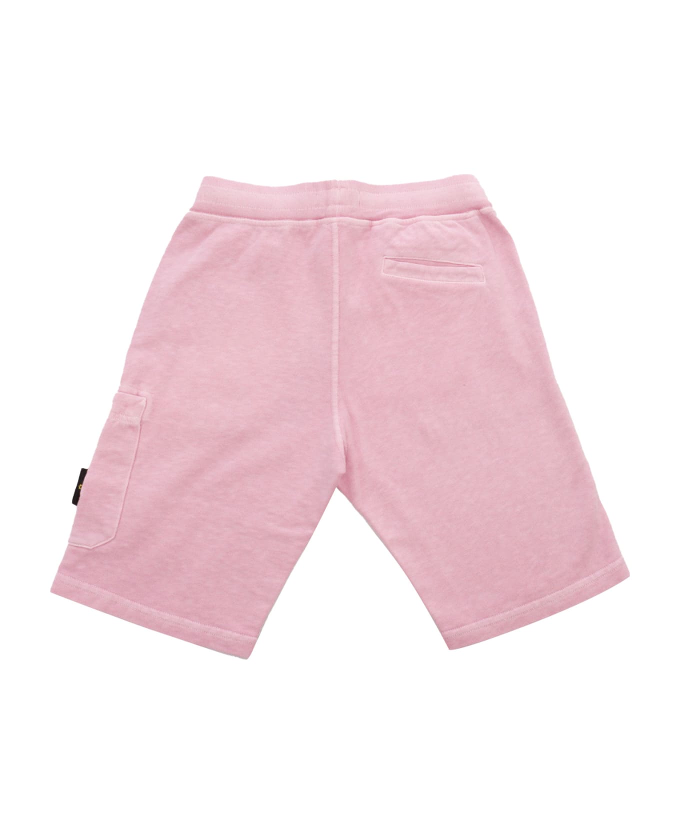 Stone Island Junior Pink Fleece Bermuda Shorts - PINK ボトムス