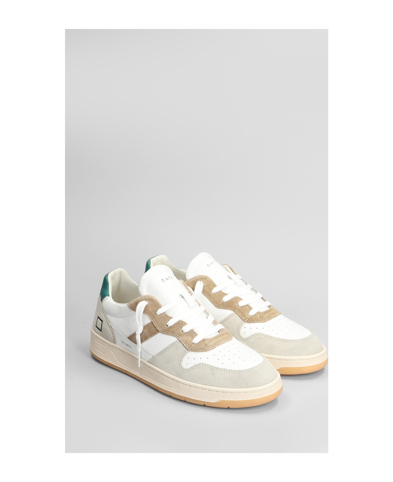 D.A.T.E. Court 2.0 Sneakers In White Suede And Leather - white