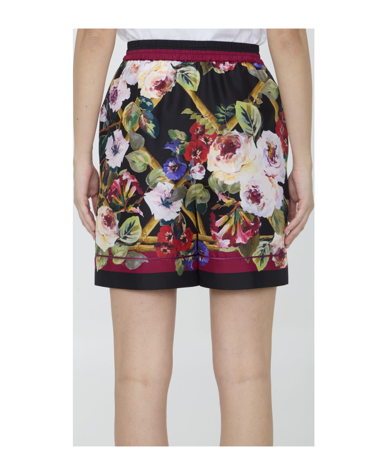 Dolce & Gabbana Roseto Print Shorts - BLACK ショートパンツ