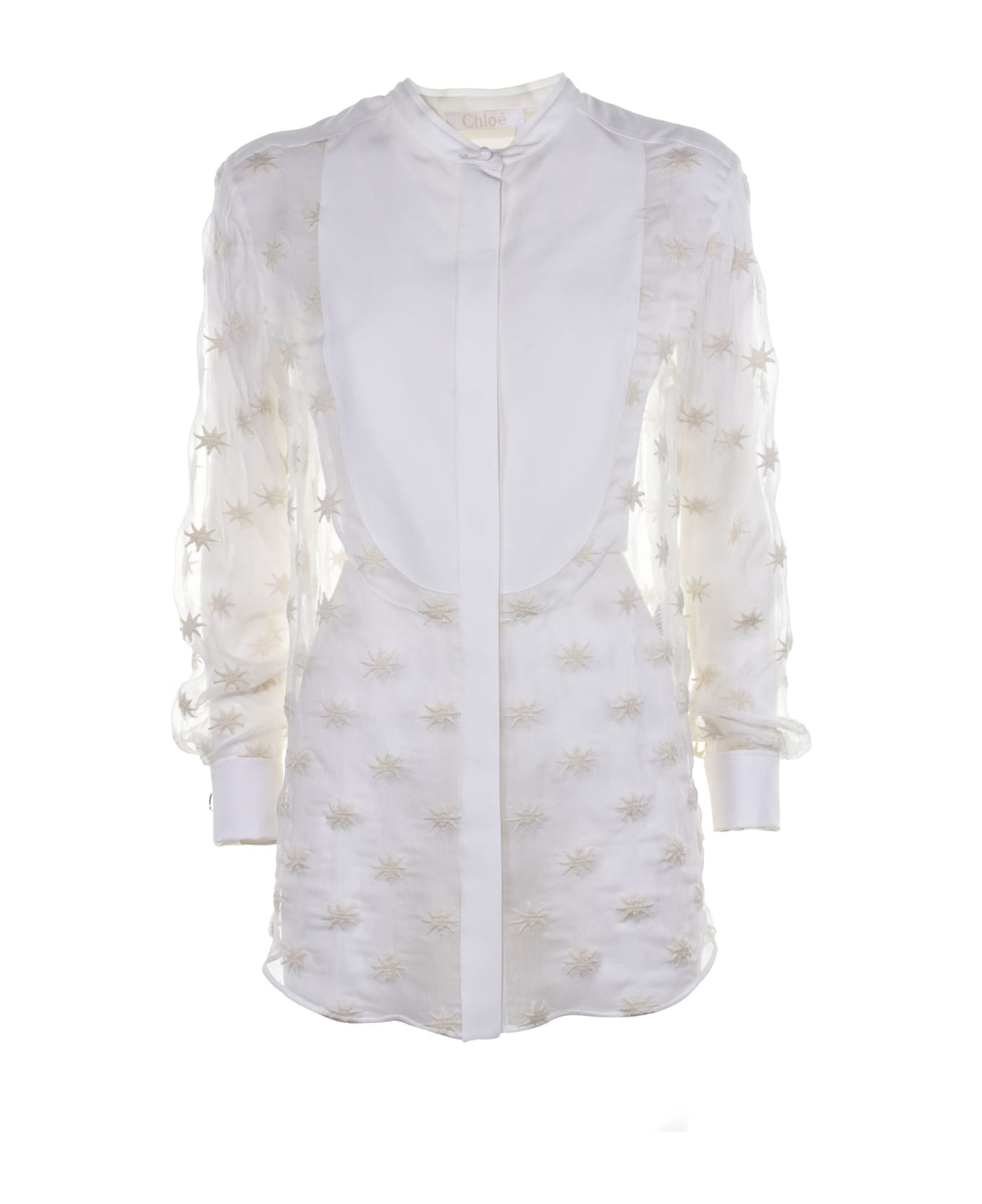 Chloé Shirt In White Silk - ICONIC MILK