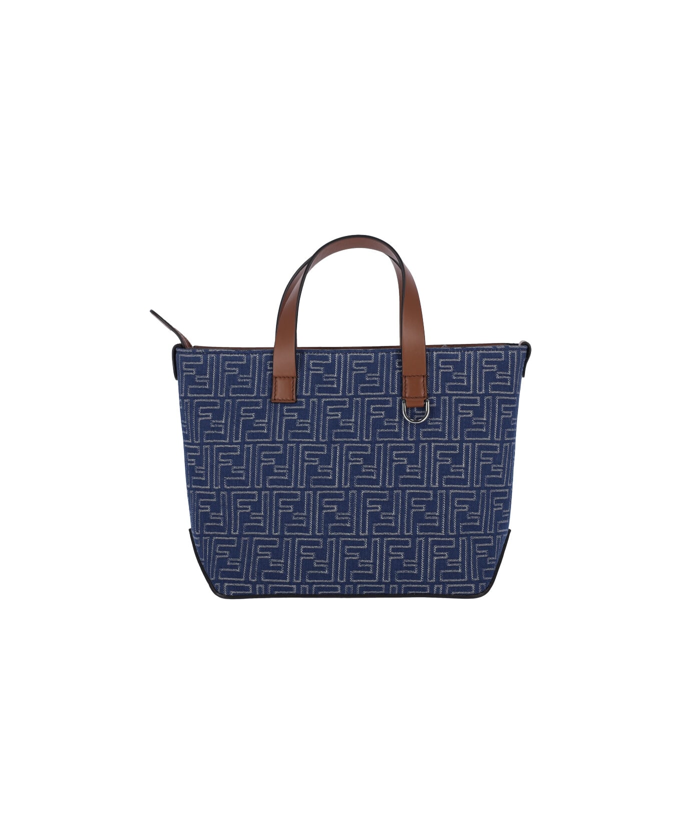 Fendi Small Tote Bora 
ff
 - Blue/ camel