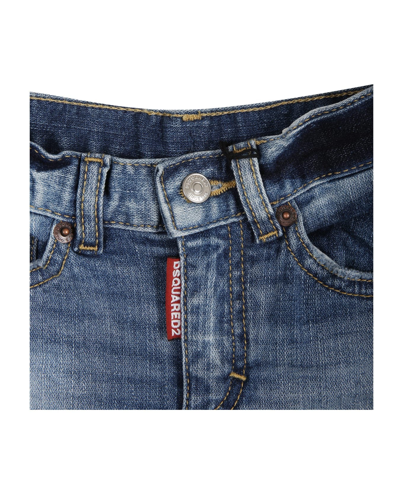 Dsquared2 Denim Jeans For Baby Boy With Logo - Denim ボトムス