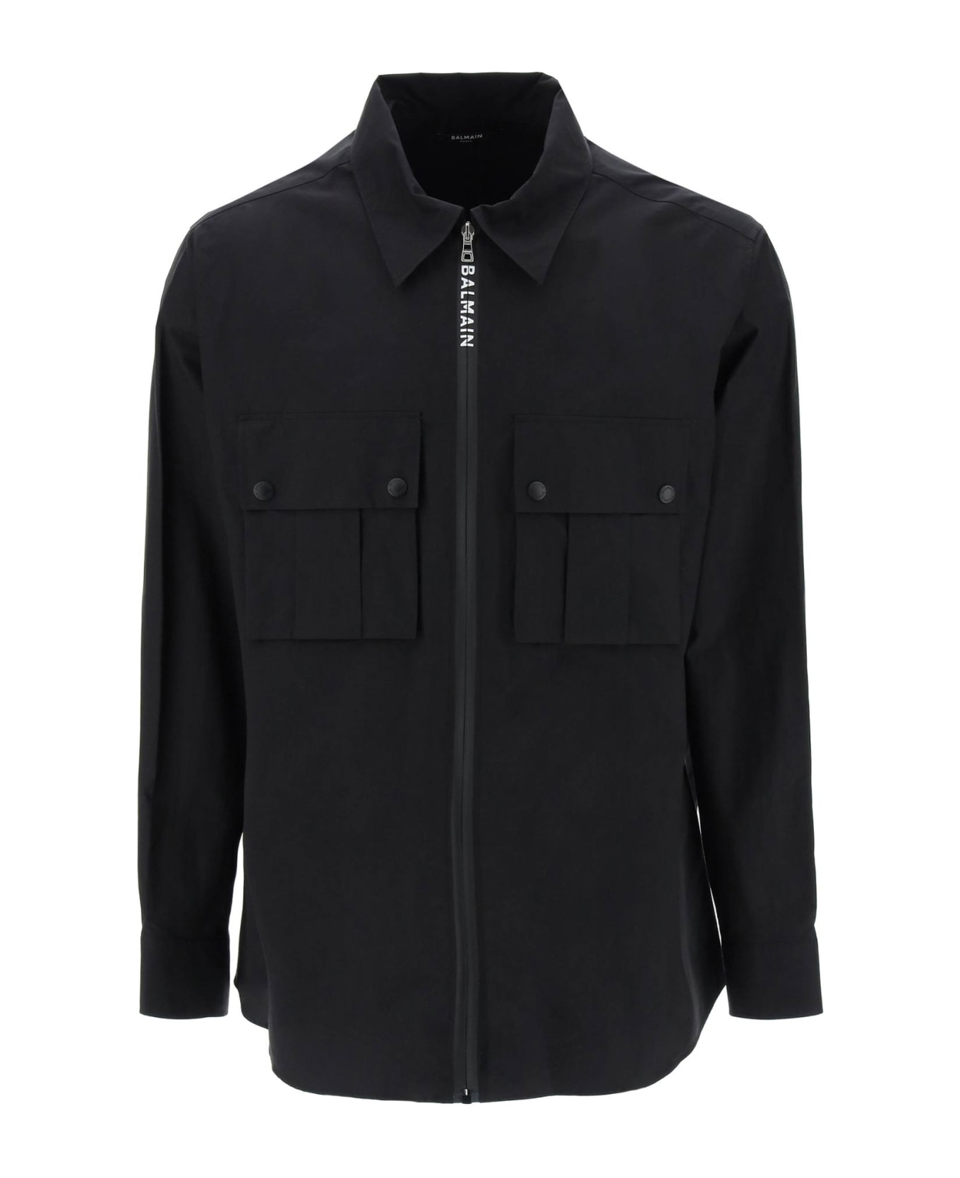 Balmain Zip-up Shirt - NOIR (Black)