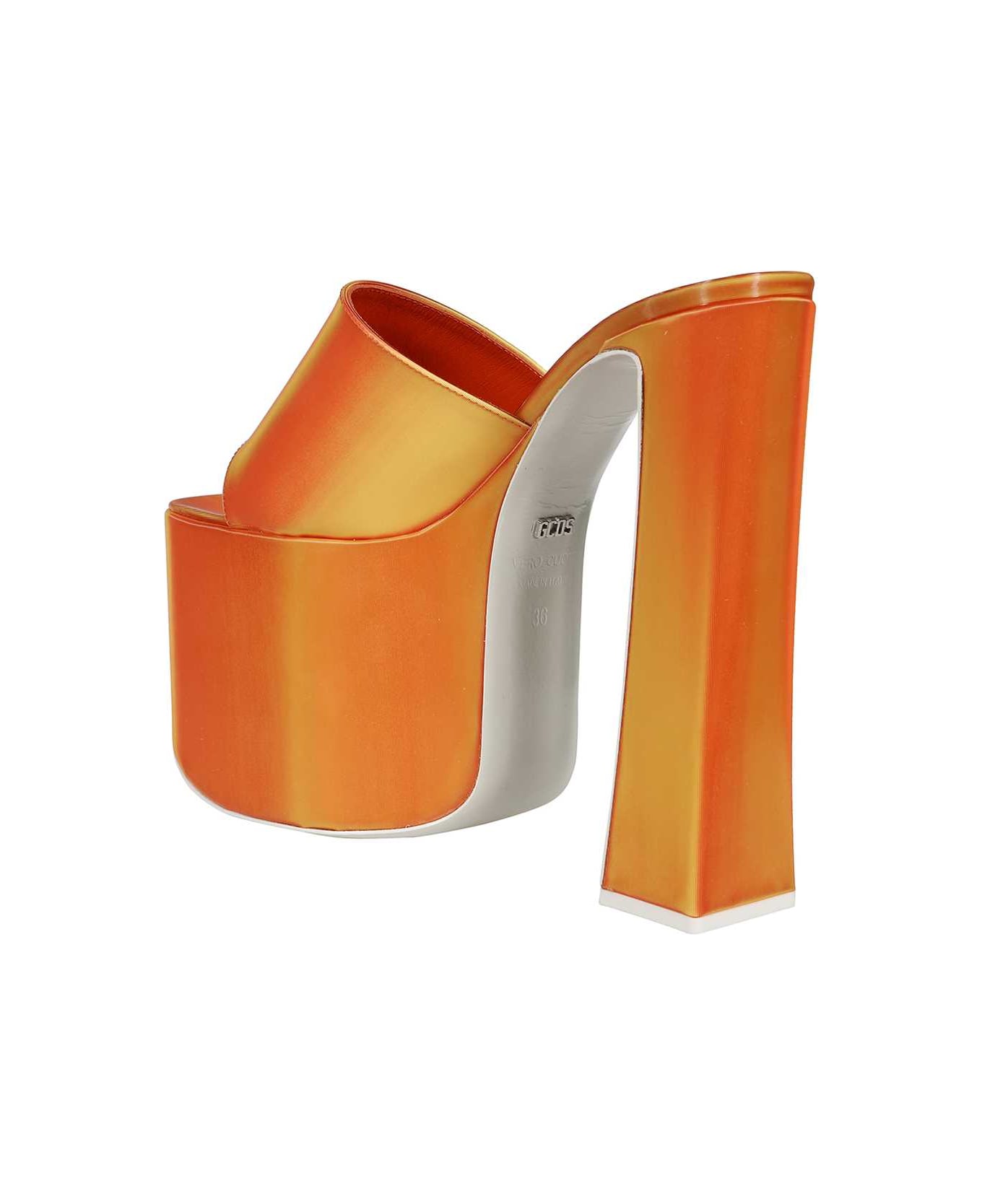 GCDS Satin Mules - Orange