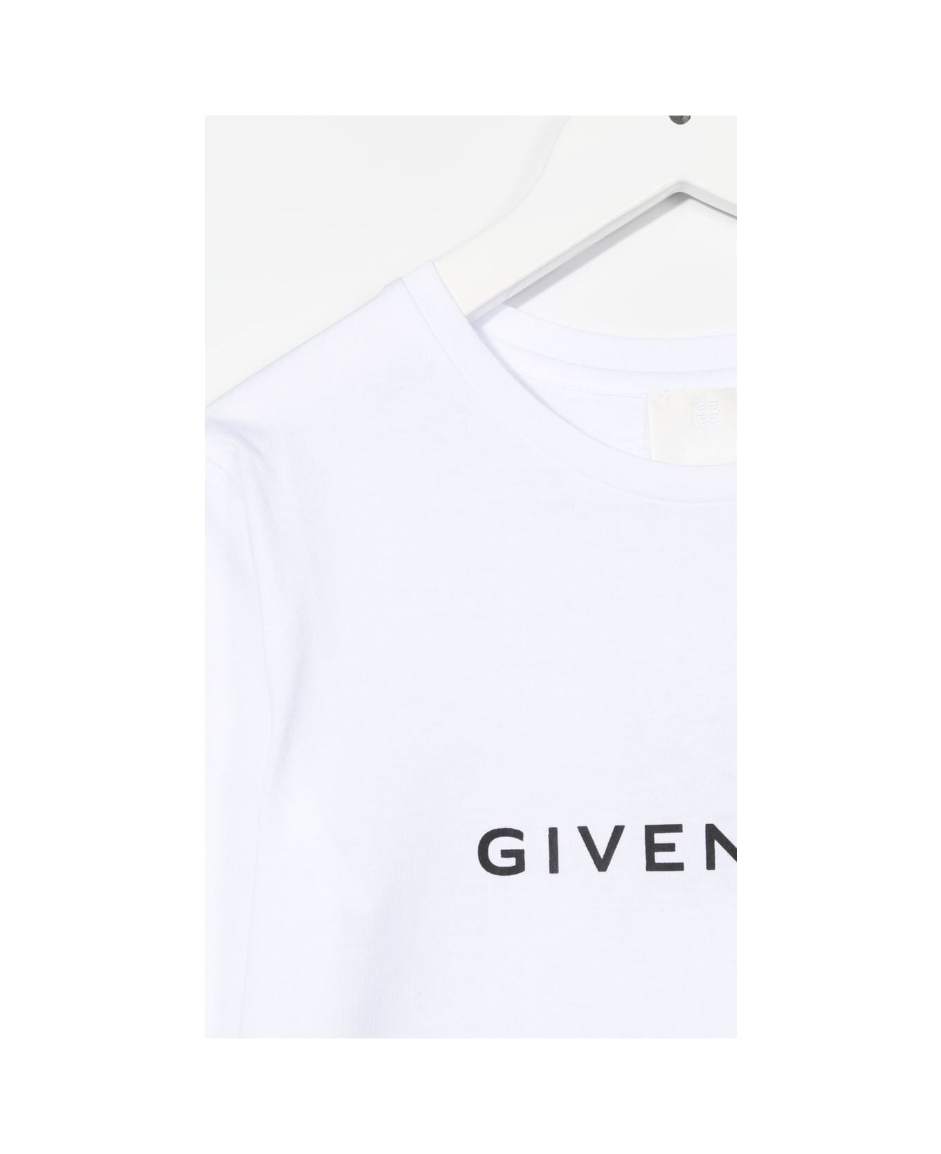 Givenchy Kids White Long Sleeve T-shirt With Signature And Logo - WHITE Tシャツ＆ポロシャツ