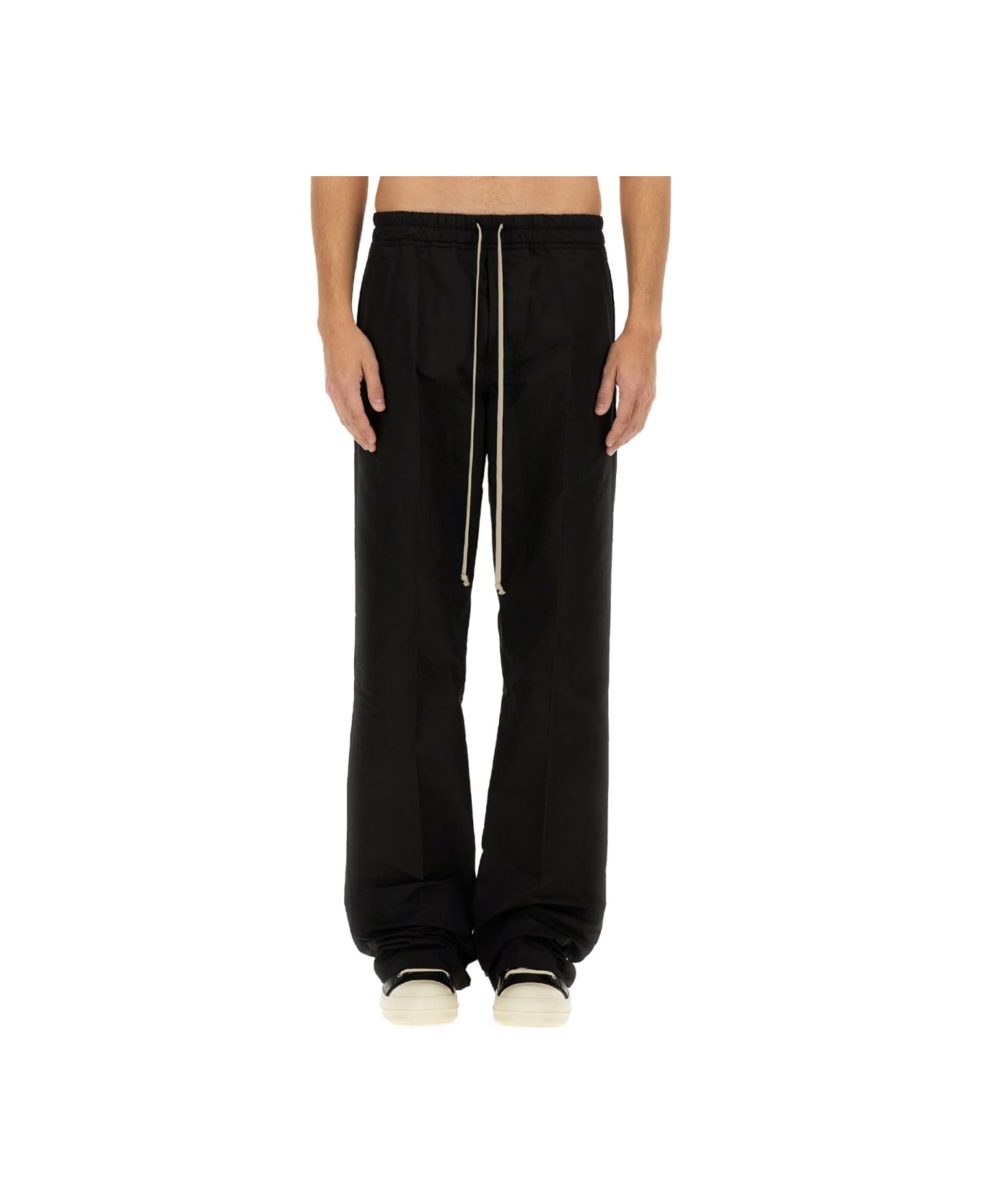 Rick Owens Wide Leg Pants - BLACK