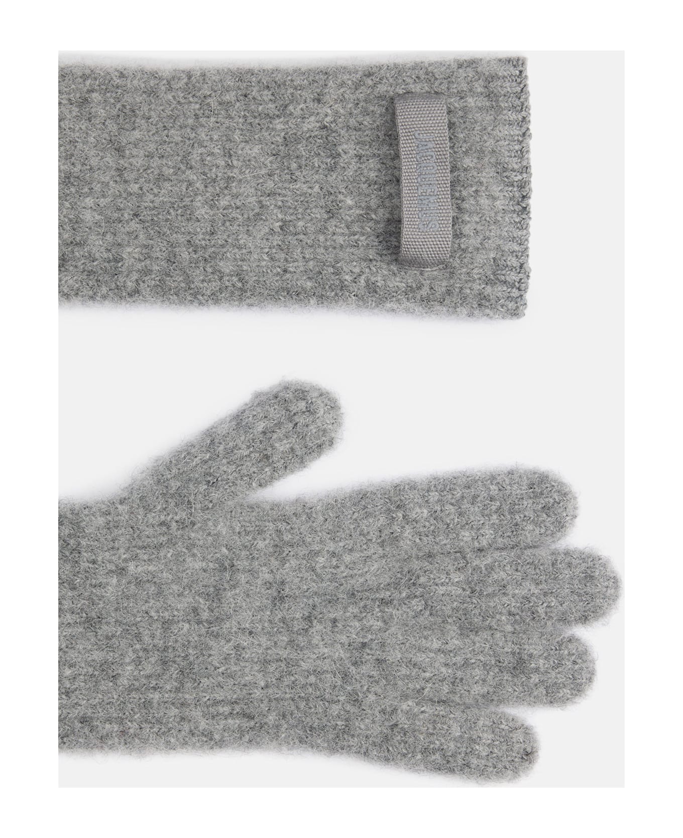 Jacquemus Grosgrain Wool Gloves - Grey
