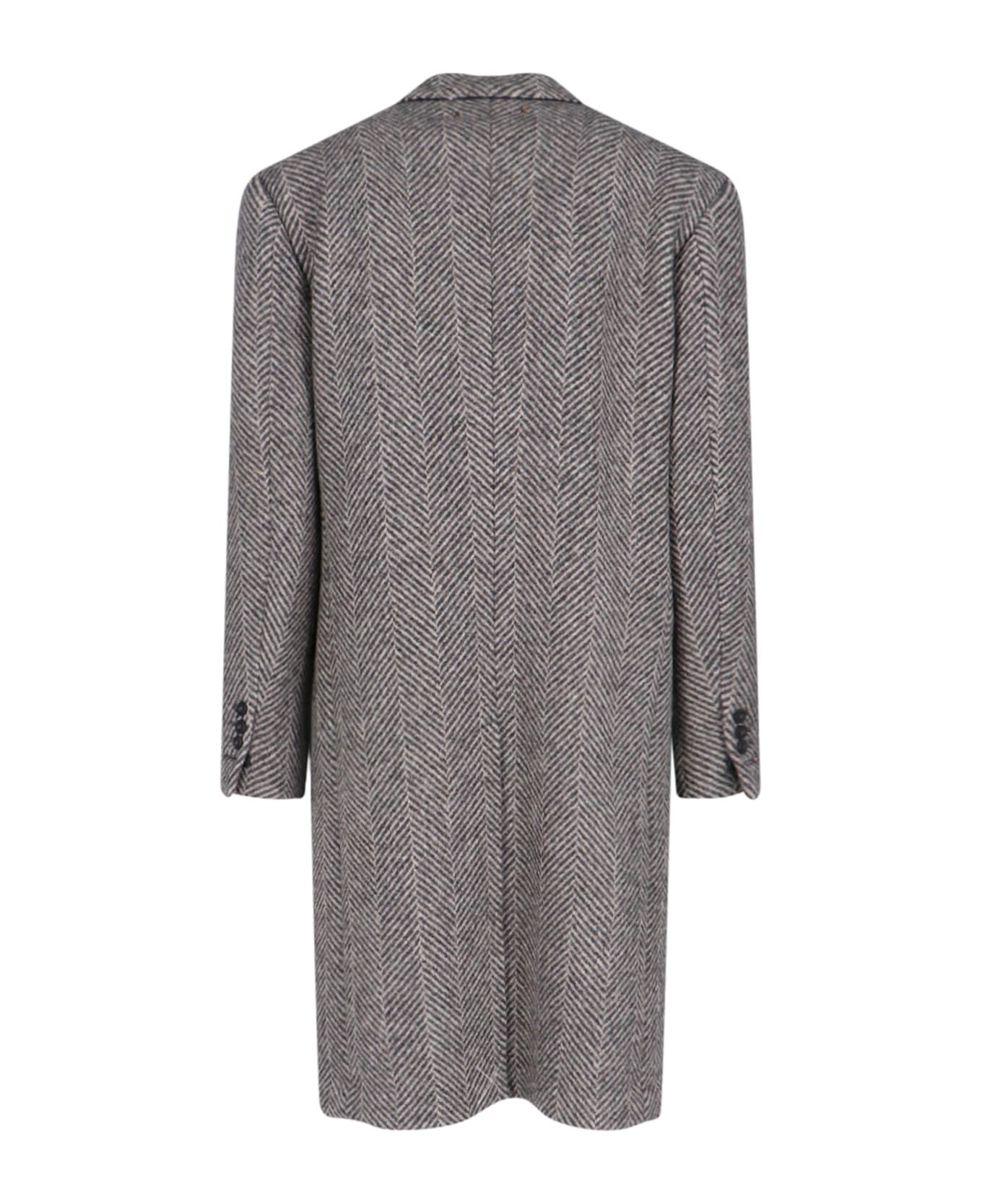 Golden Goose Herringbone Pattern Single-breasted Coat - Beige
