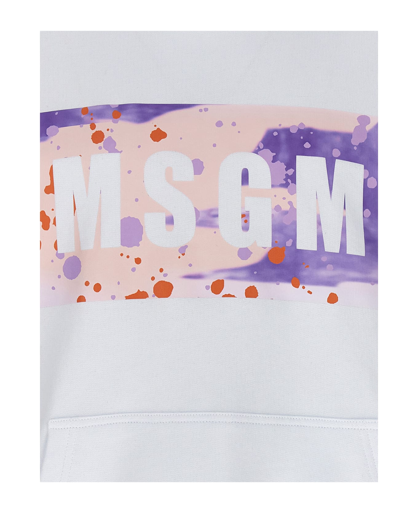 MSGM 'camo Season Box Logo' Hoodie - White