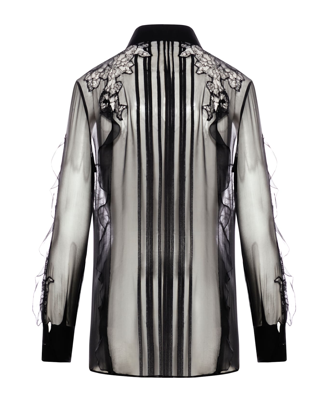 Valentino Garavani Silk Chiffon Shirt - Black