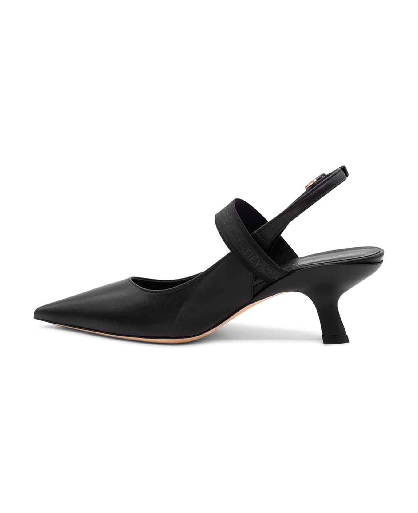 Vic Matié Black Sandal With Heel - BLACK
