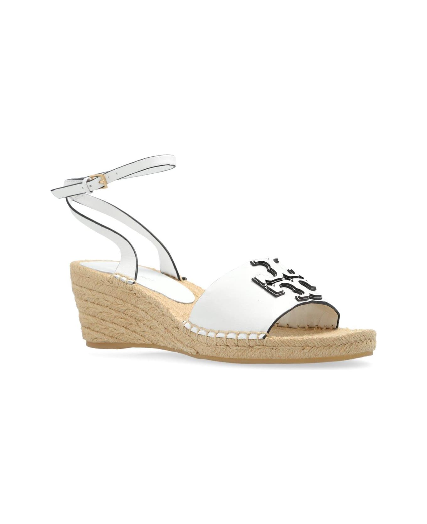 Tory Burch Double-t Wedge Espadrilles - White