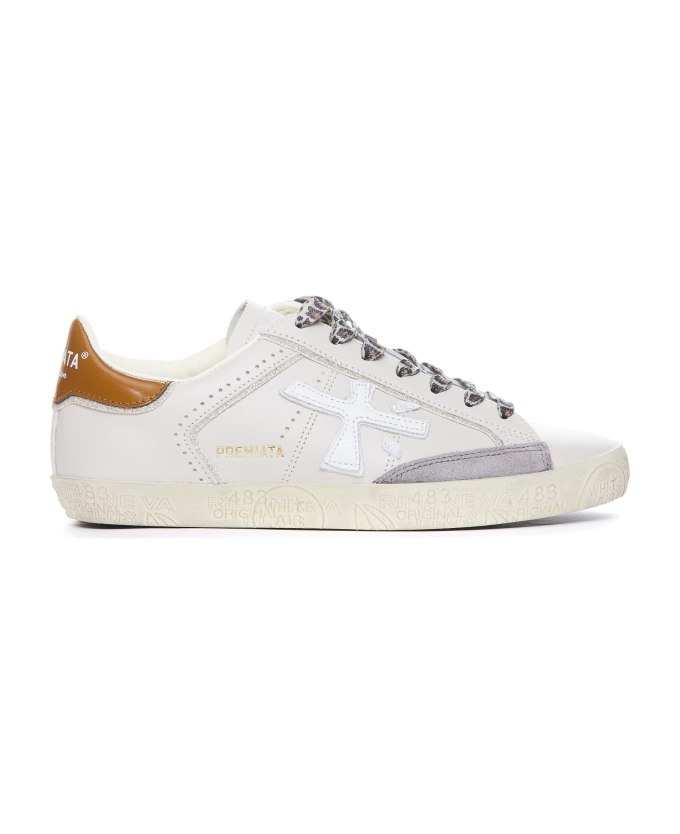 Premiata Steven D Lace-up Leather Sneakers - WHITE
