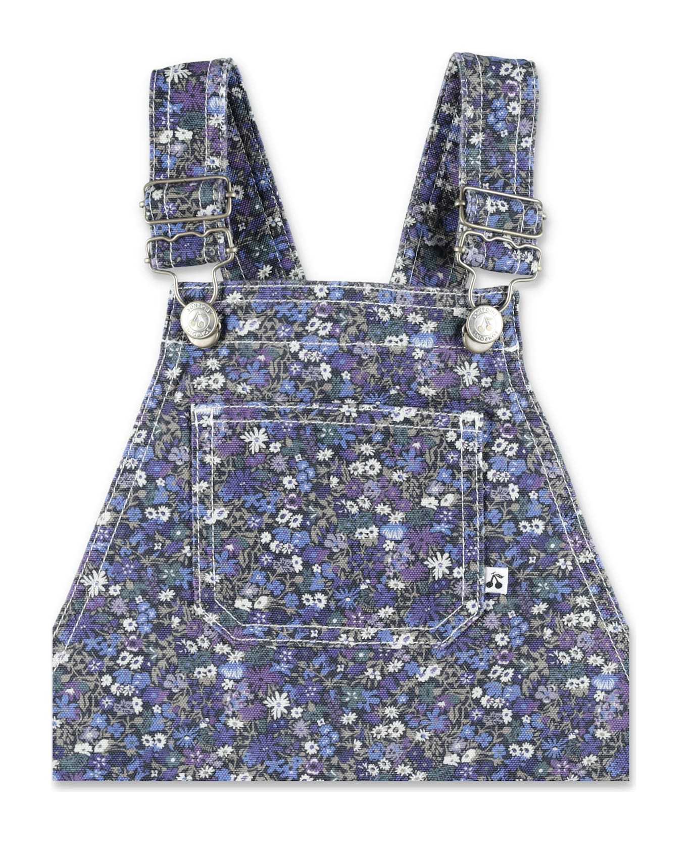 Bonpoint Denim Flower Overall - NAVY