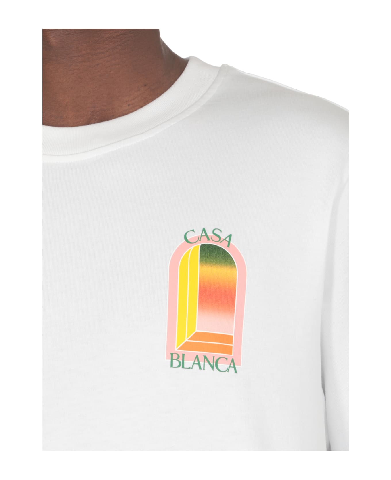 Casablanca Gradient Arch Logo T-shirt - White