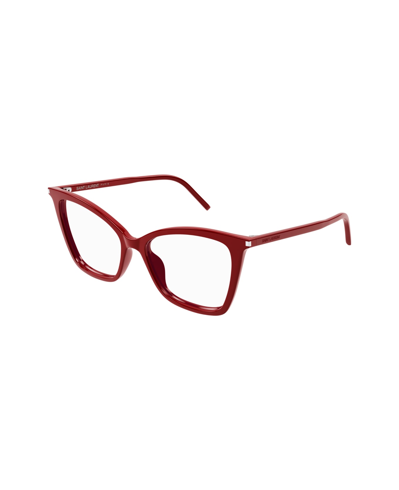 Saint Laurent Eyewear Saint Laurent Sl 386 Linea Corner Angle 018 Red Traparent Gloves - Rosso