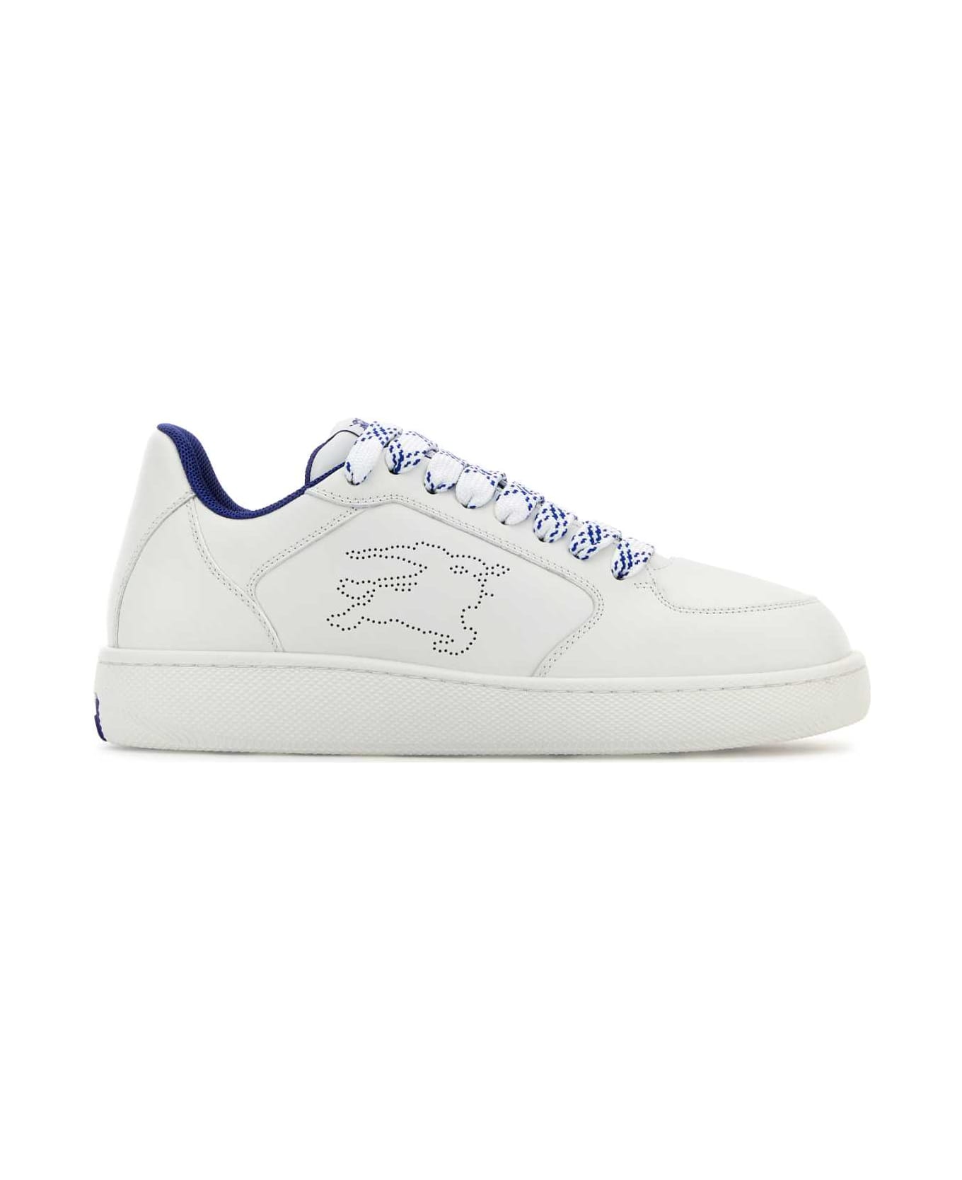 Burberry White Leather Stock Sneakers - WHITE