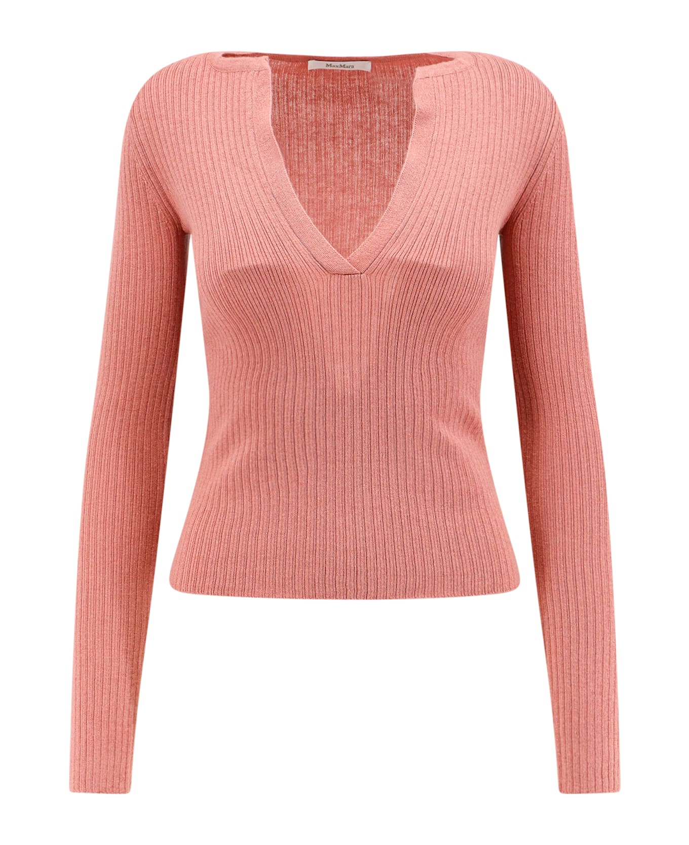 Max Mara Urlo Sweater In Silk And Wool Blend - Pink