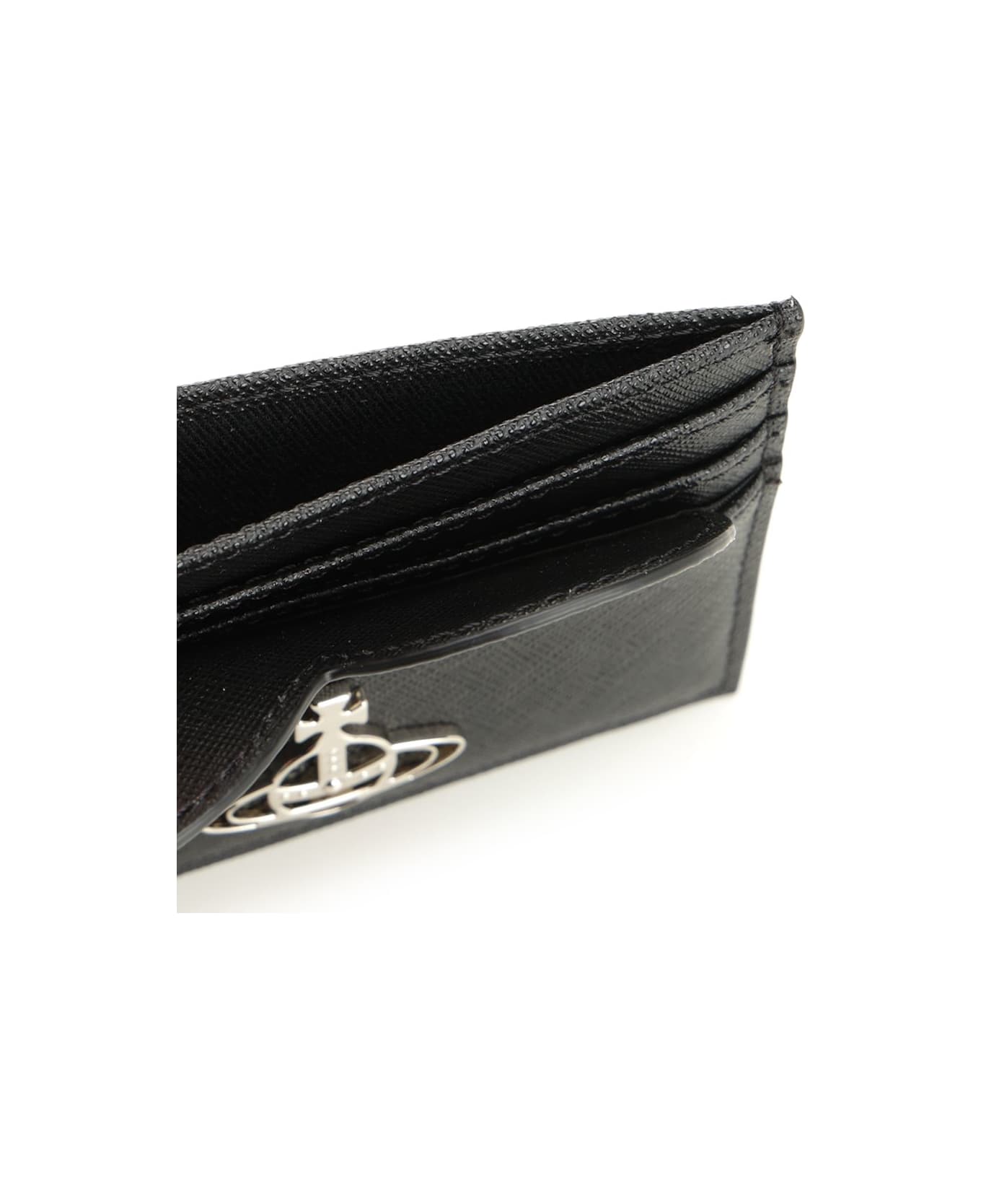 Vivienne Westwood Asymmetrical 'heart' Card Holder - BLACK