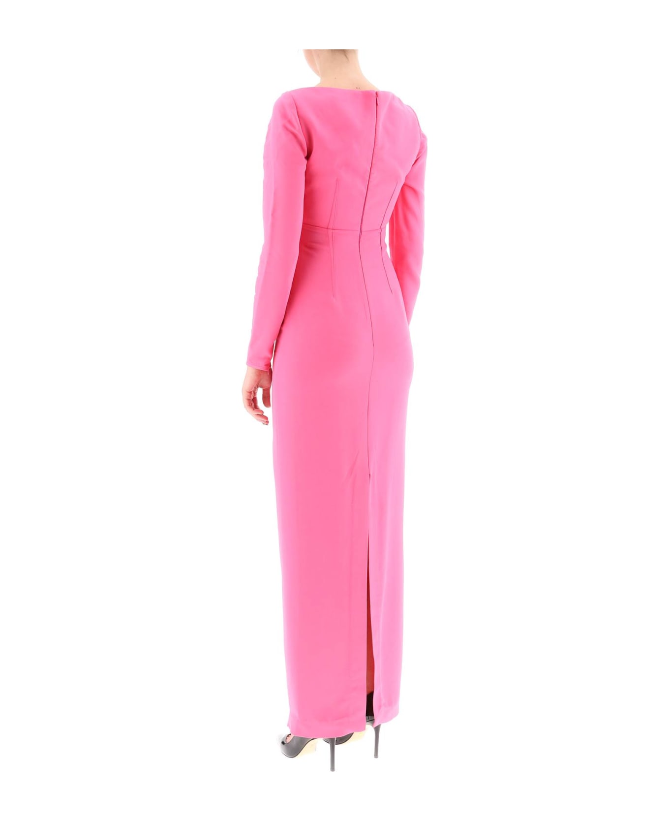 Roland Mouret Maxi Pencil Dress With Cut Outs - PINK (Pink)