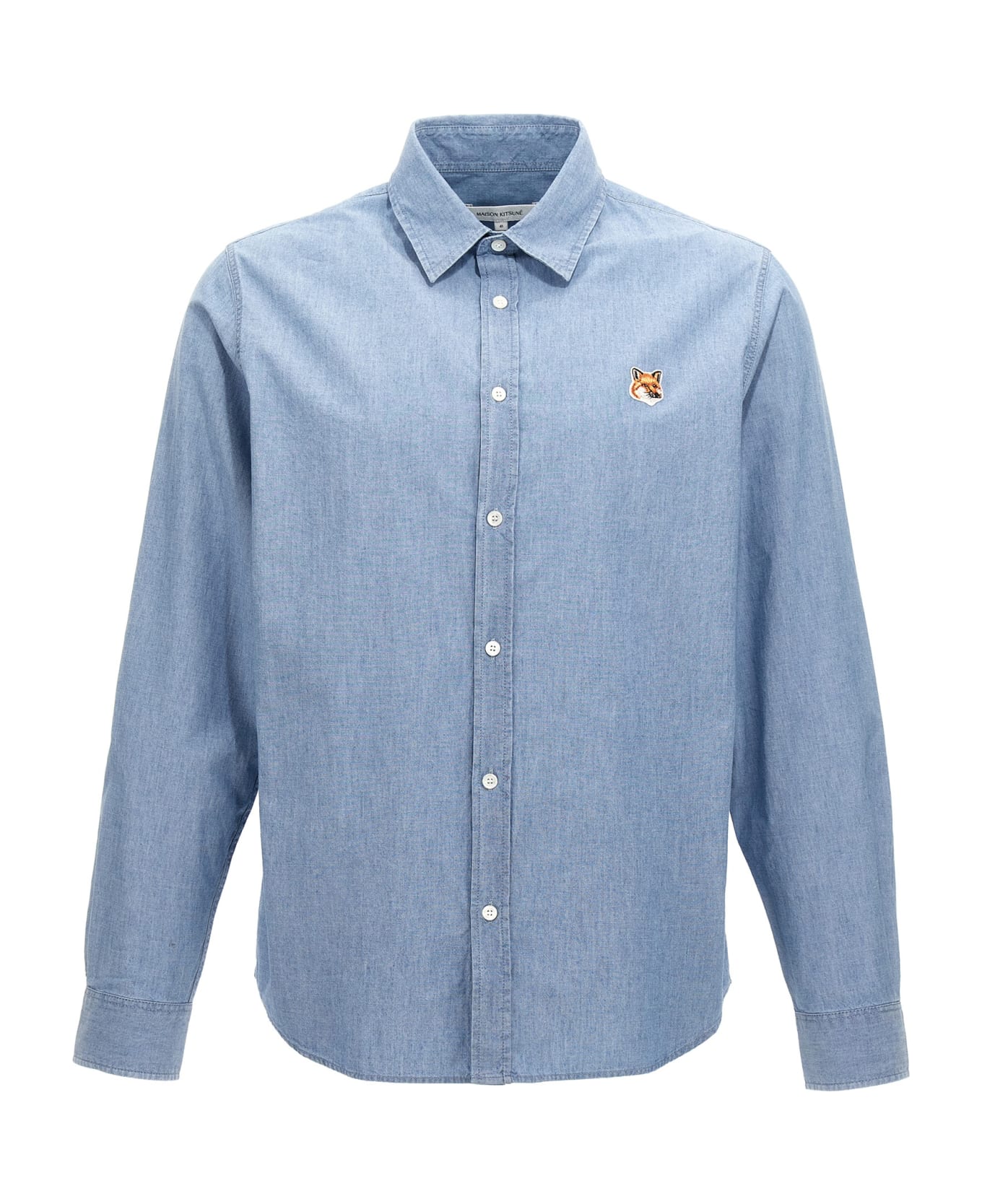 Maison Kitsuné 'fox Head Classic' Shirt - Light Blue