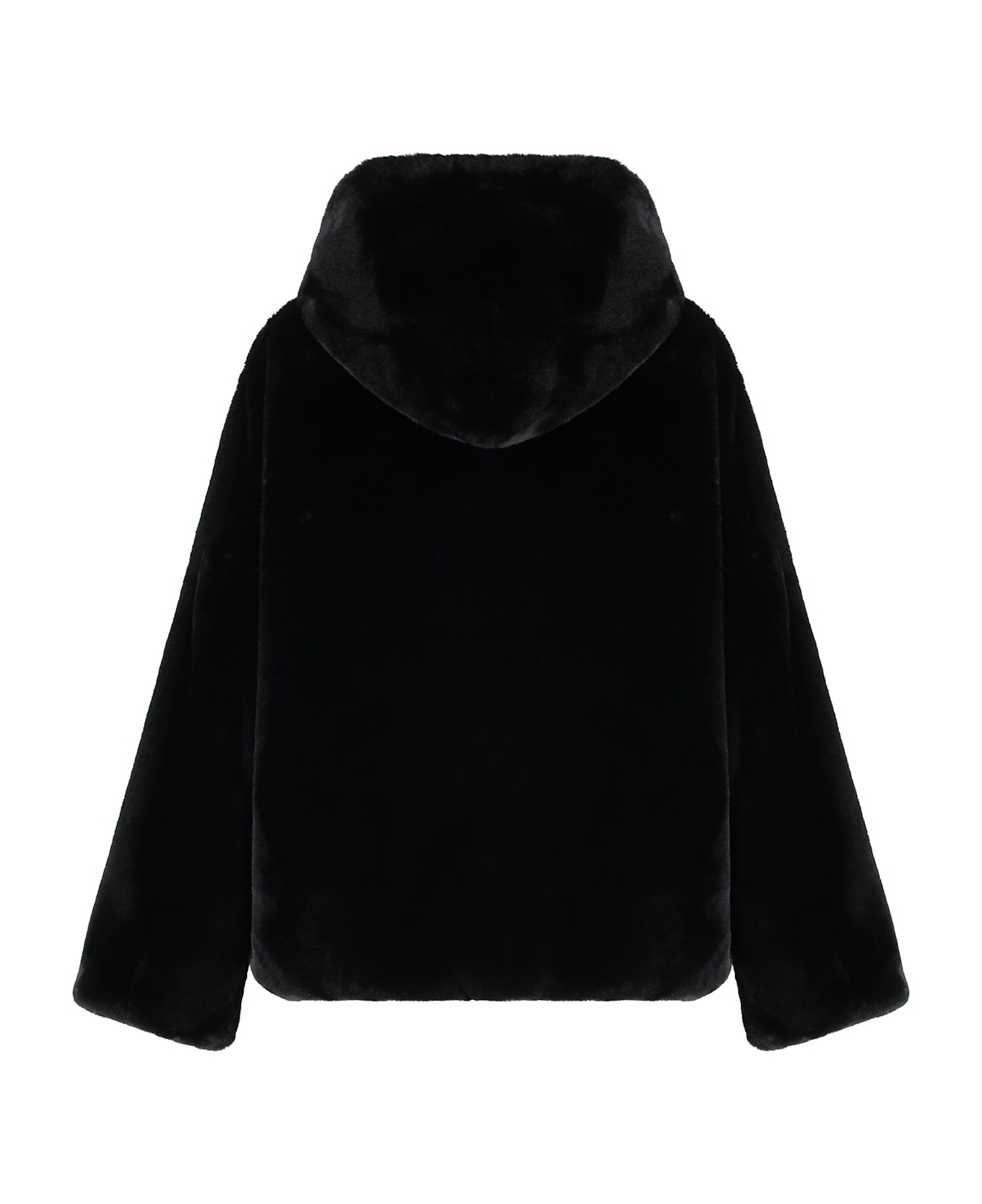 TATRAS Yumola Jacket In Eco-fur - black