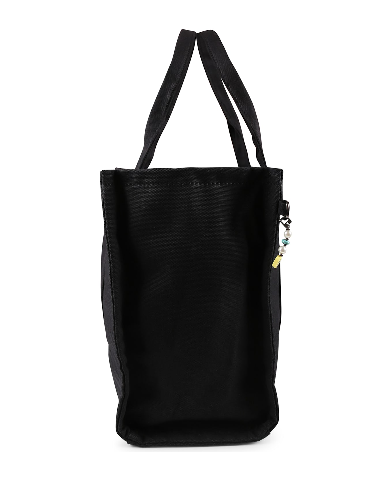 Barrow Black Beach Bag For Girl With Logo - Black