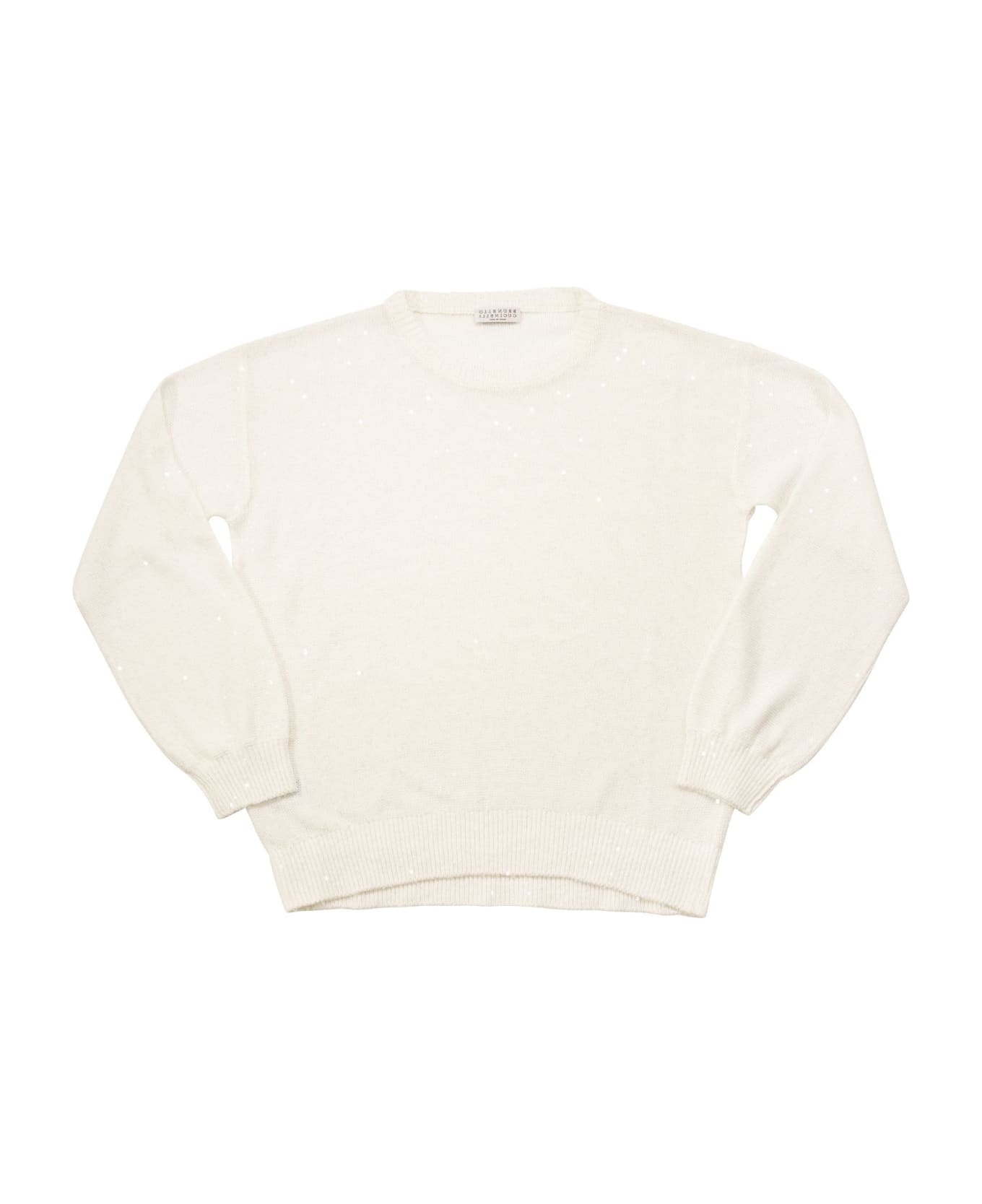 Brunello Cucinelli Linen And Silk Knitwear - White ニットウェア＆スウェットシャツ
