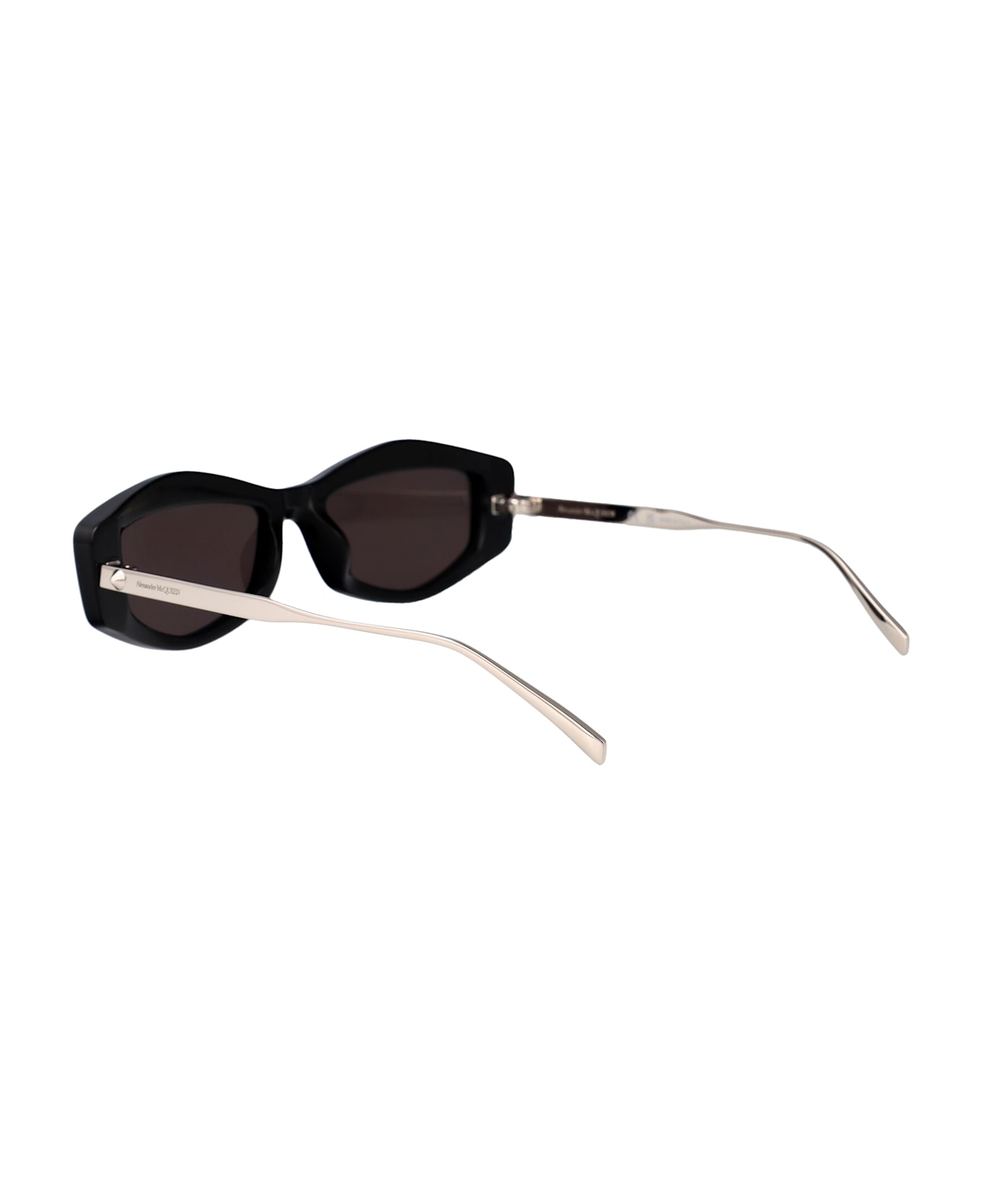 Alexander McQueen Eyewear Am0482s Sunglasses - BLACK-SILVER-GREY