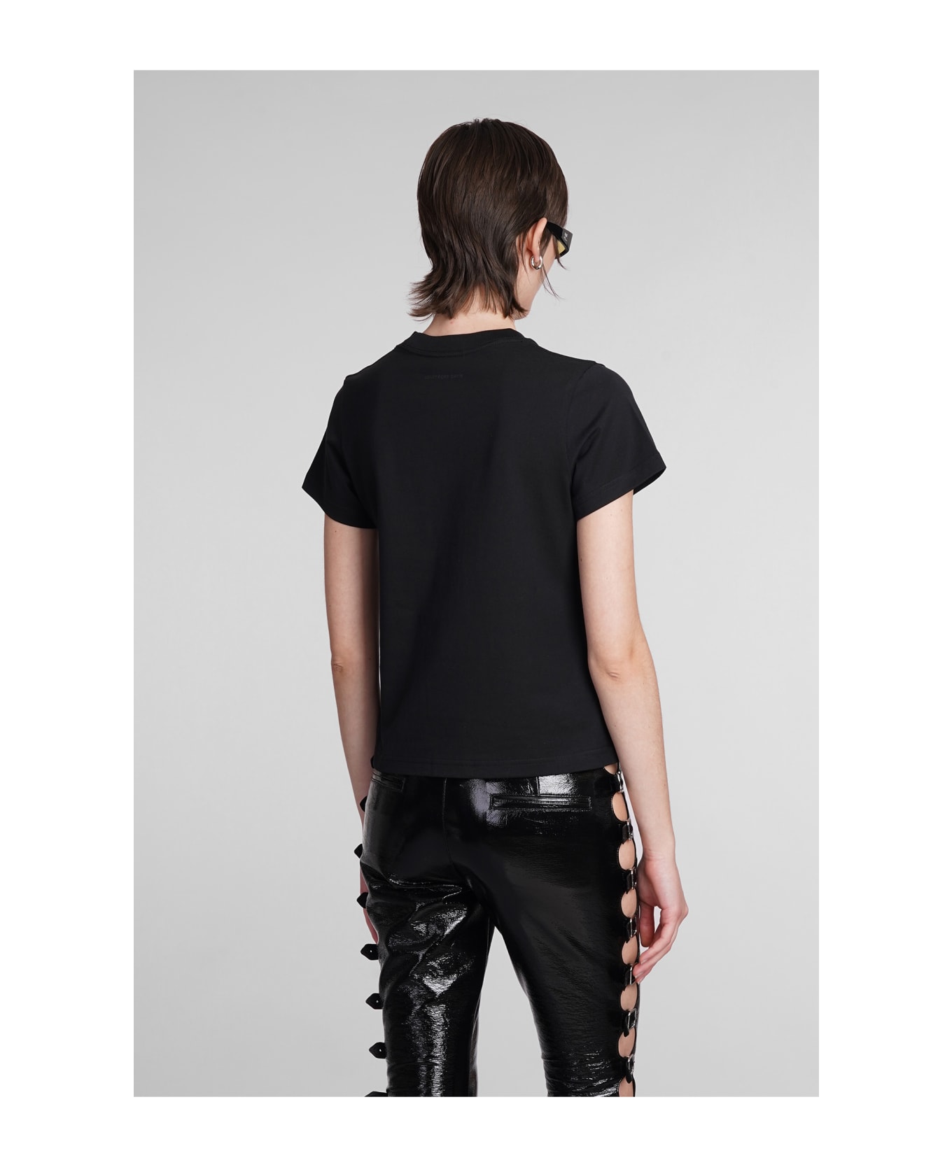 Courrèges T-shirt In Black Cotton - black Tシャツ