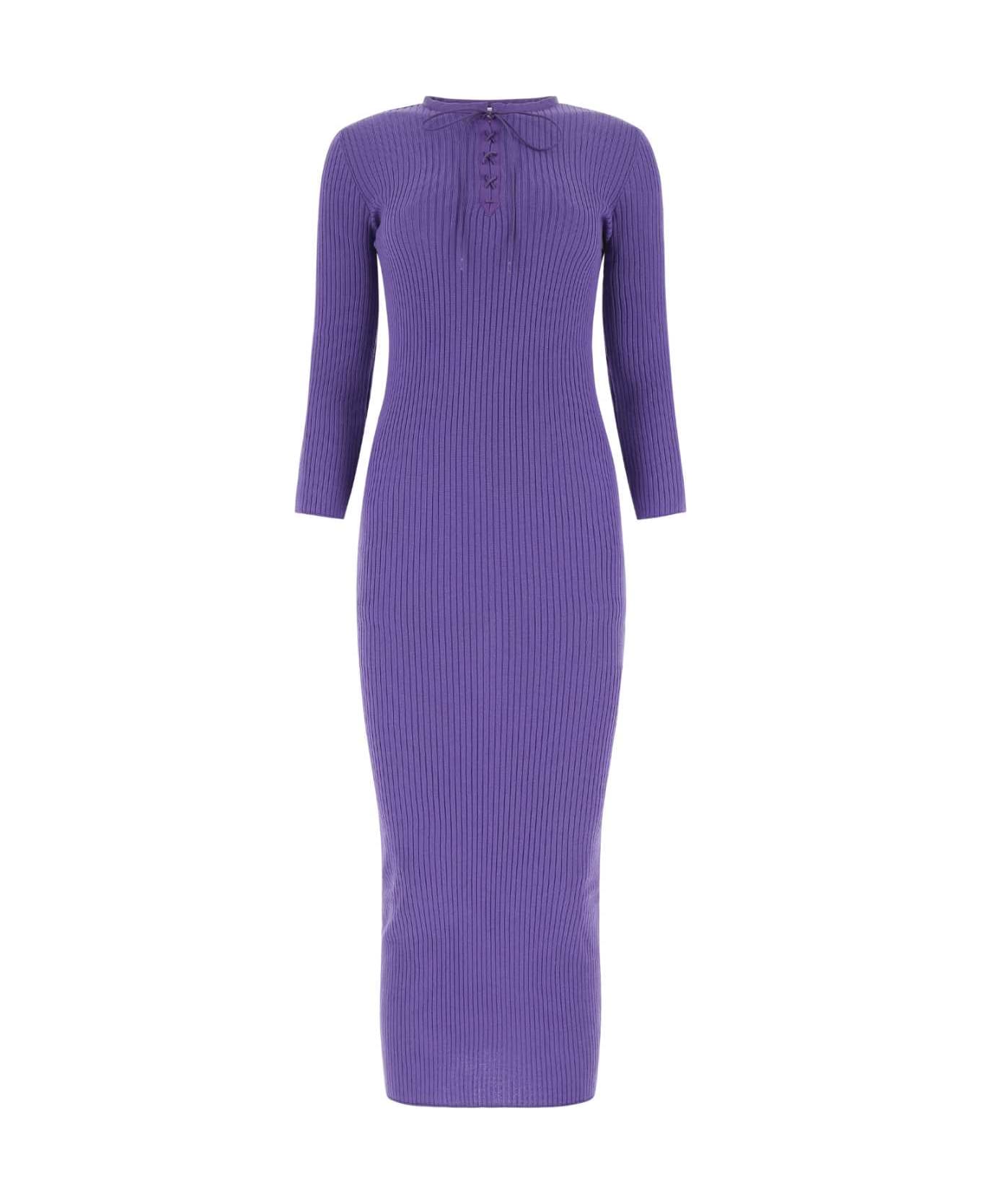 Moschino Purple Wool Dress - 0278 ワンピース＆ドレス