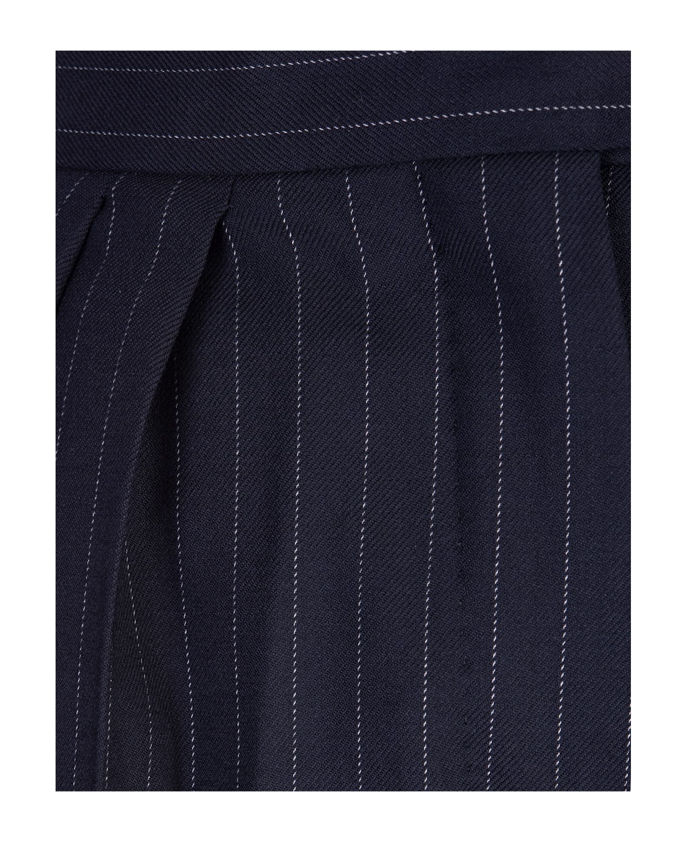 Max Mara Navy Bue Bacca1234 Trousers - Blue