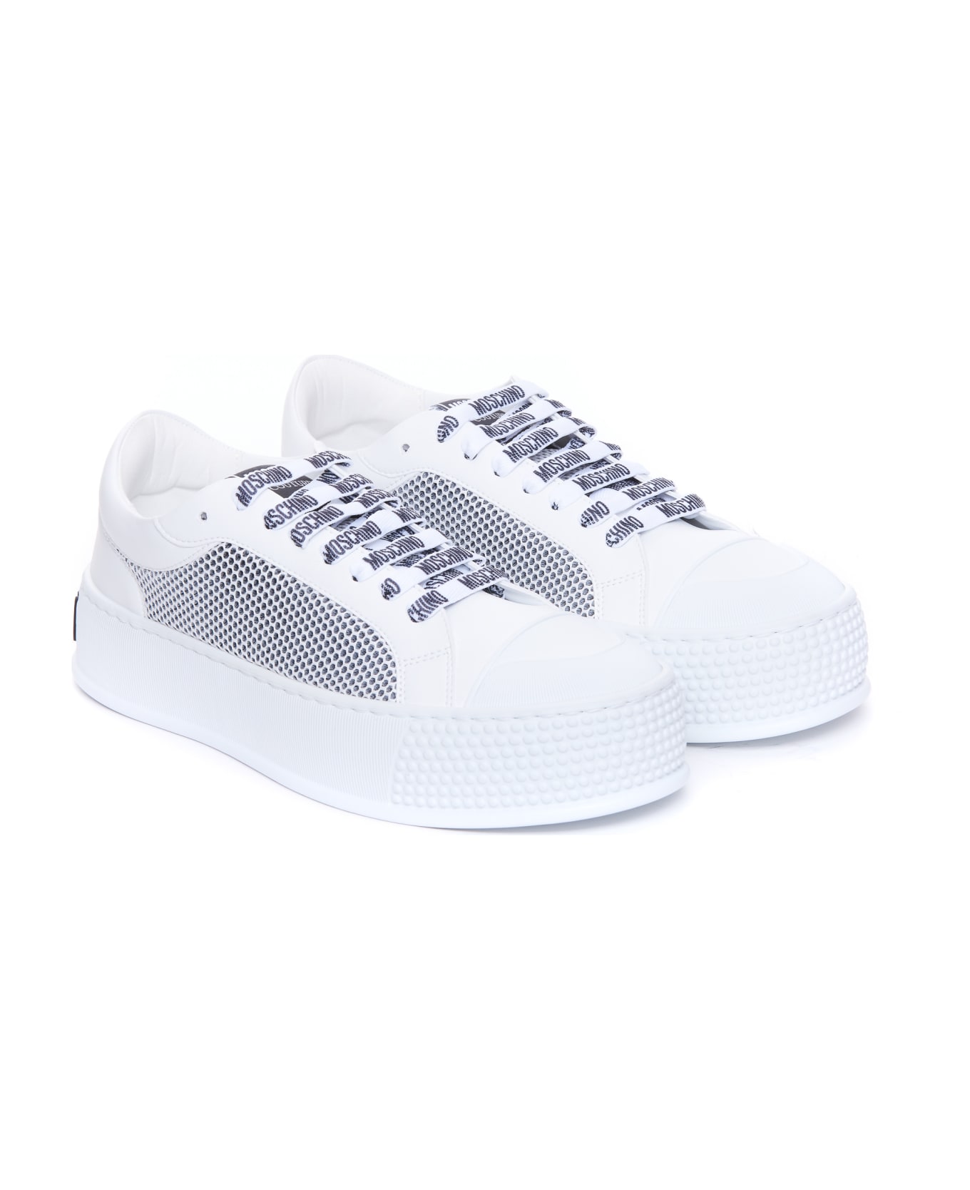 Moschino Logo Sneakers - White