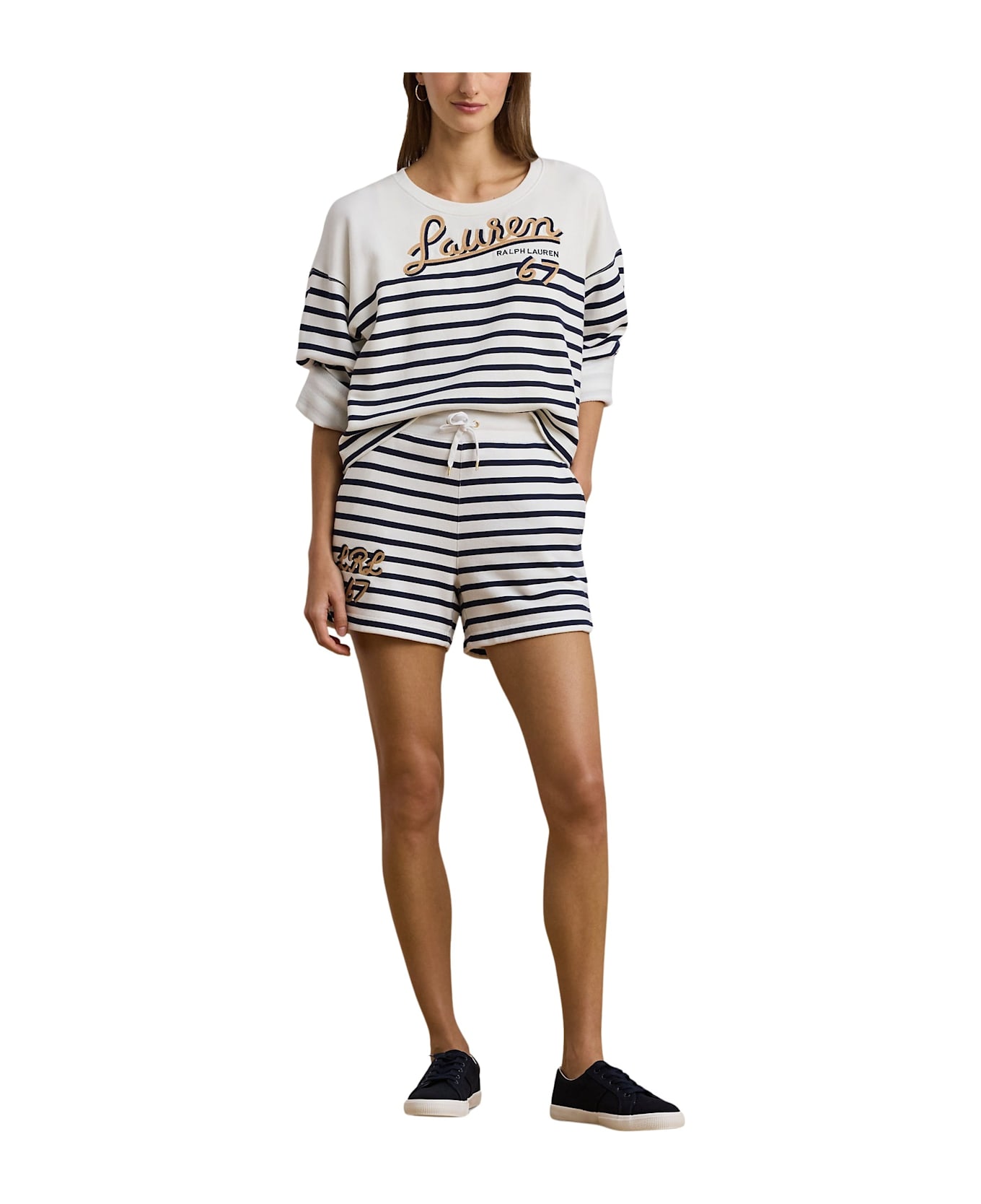 Polo Ralph Lauren Jamarie Long Sleeve Sweatshirt - White/blue