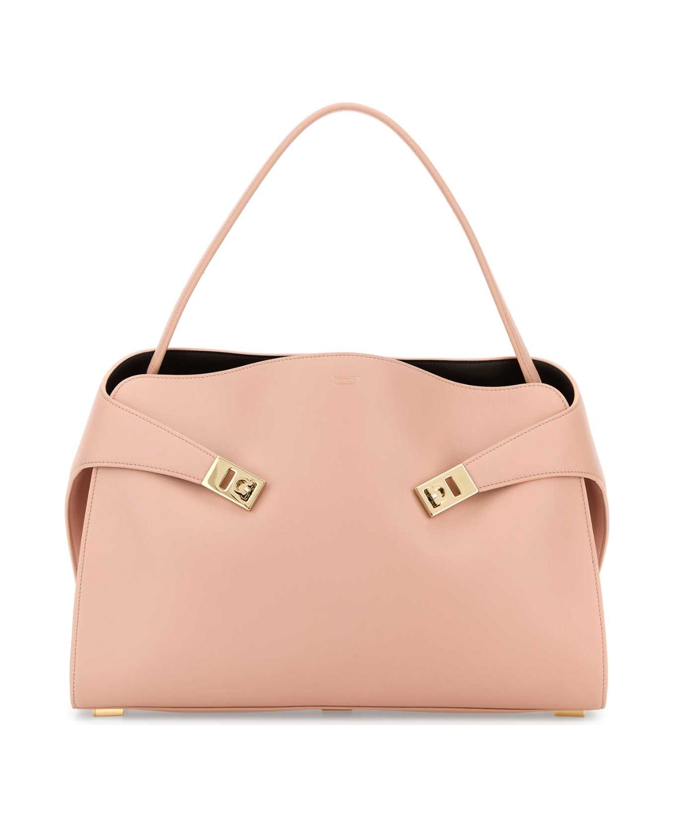 Ferragamo Pink Leather Large Hug Soft Shoulder Bag - PLATMORO