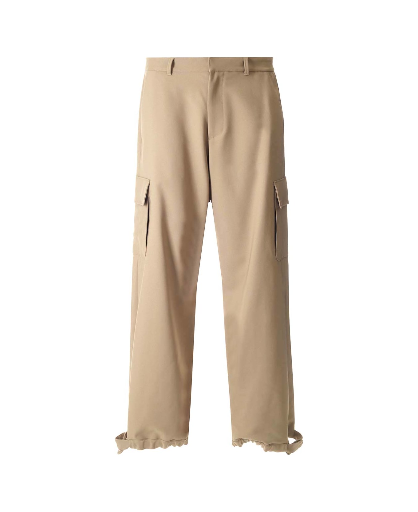 Off-White Cargo Pants With Logo - Beige  Beige
