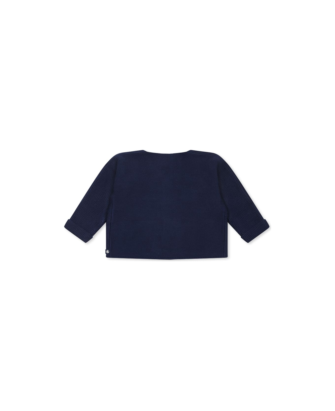 Petit Bateau Blue Cardigan For Baby Kids - Blue