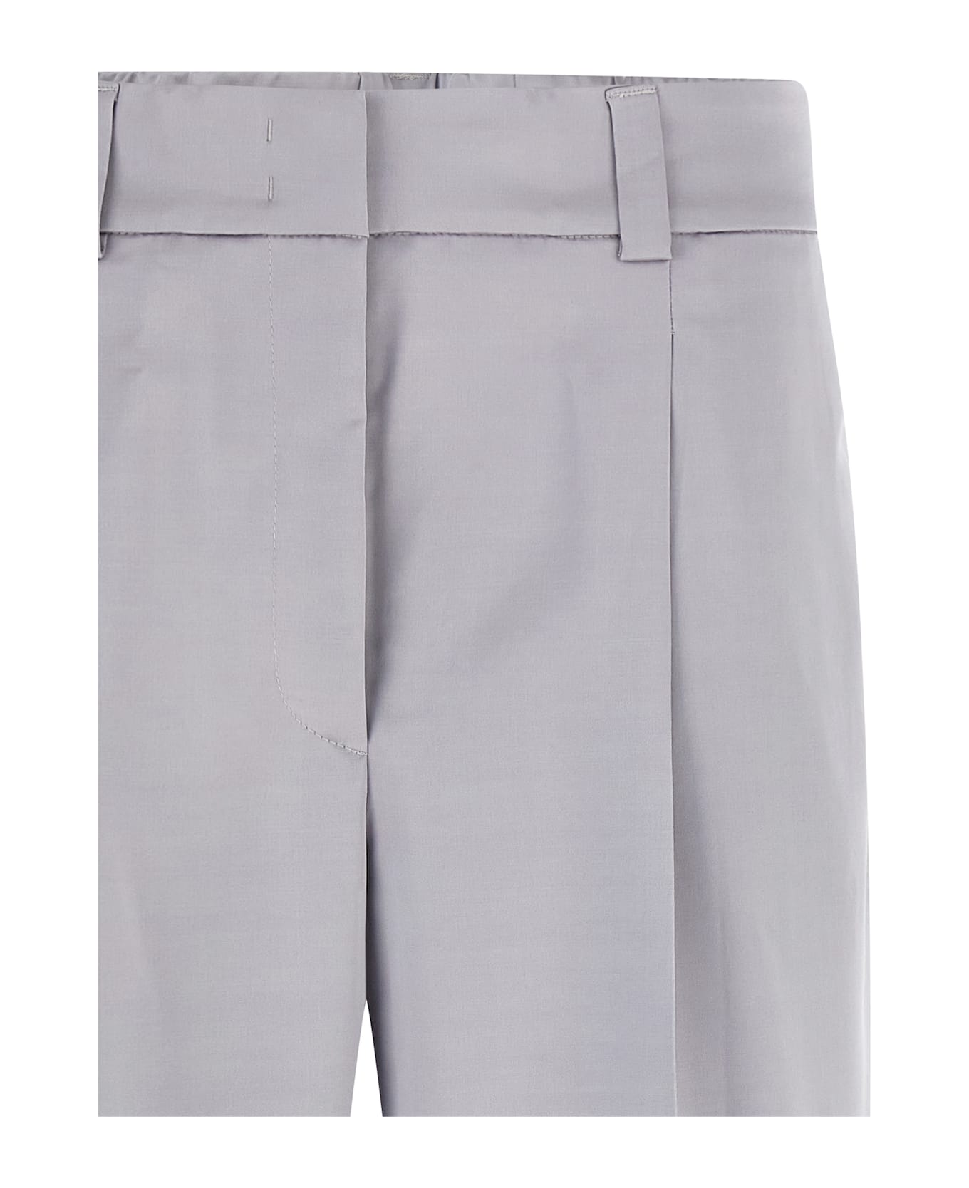 Peserico Satin Pants - Gray