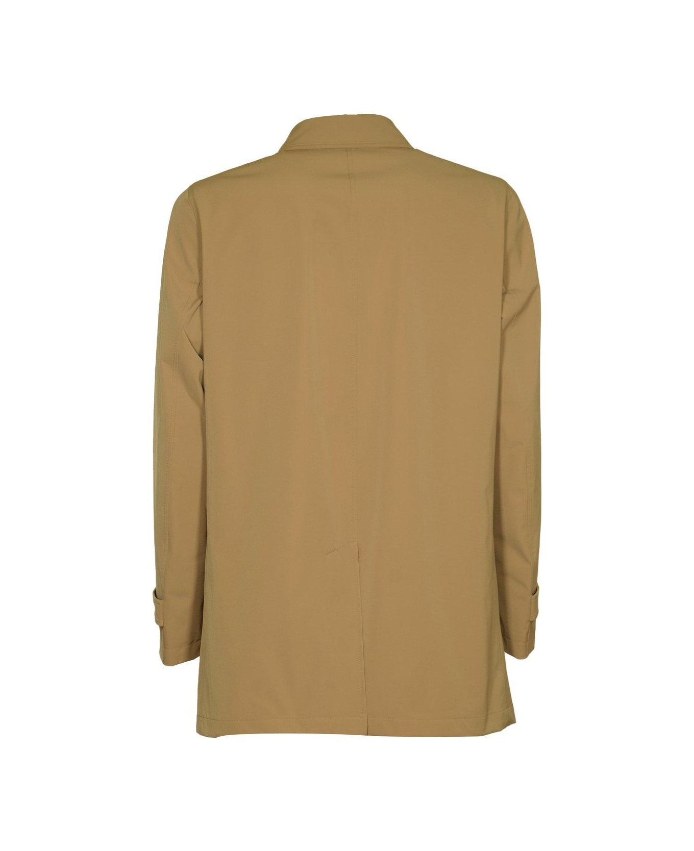 Herno Single-breasted Long-sleeved Trench - Sand