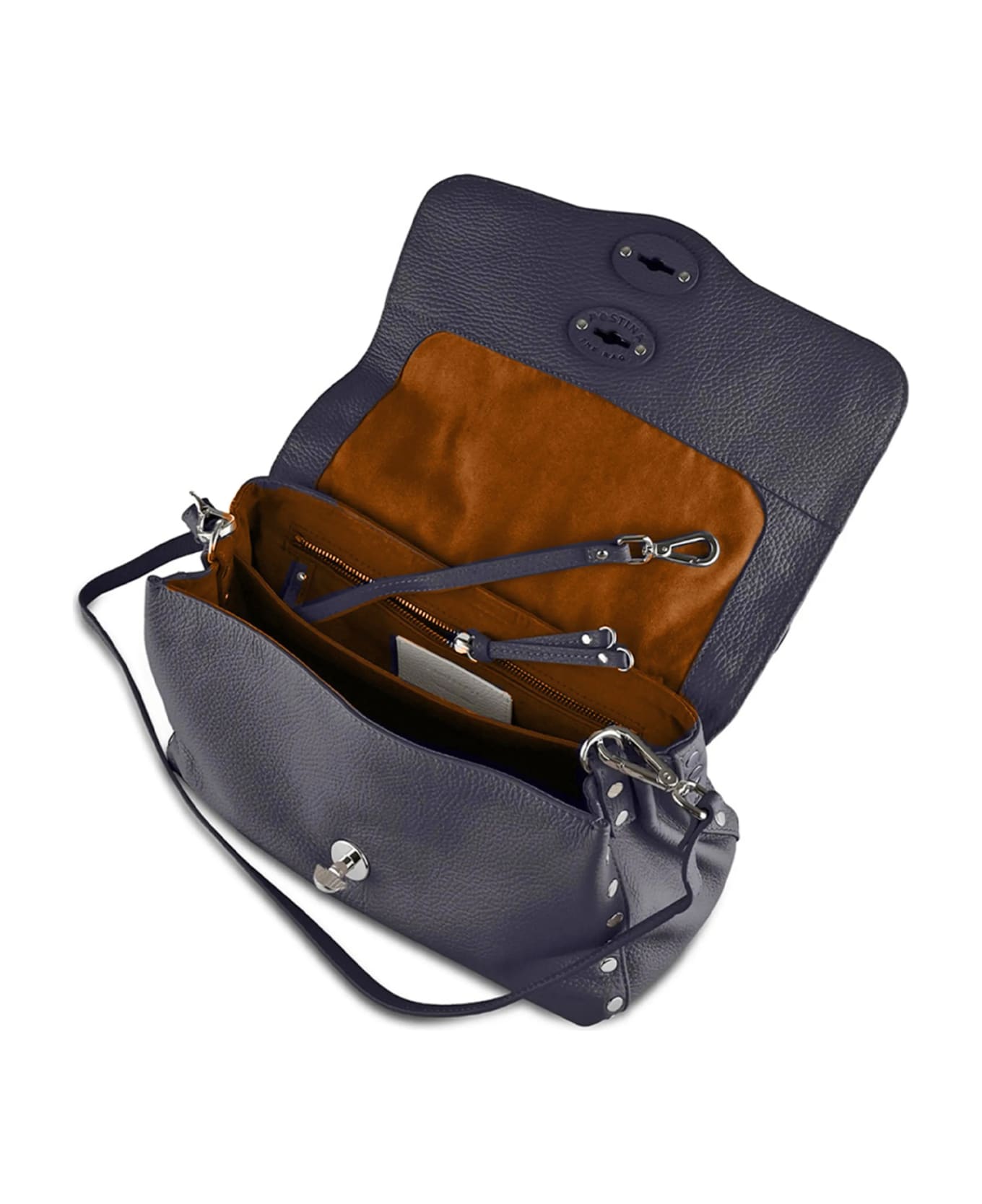 Zanellato Postina Daily M Navy Bag With Shoulder Strap - DARK NAVY