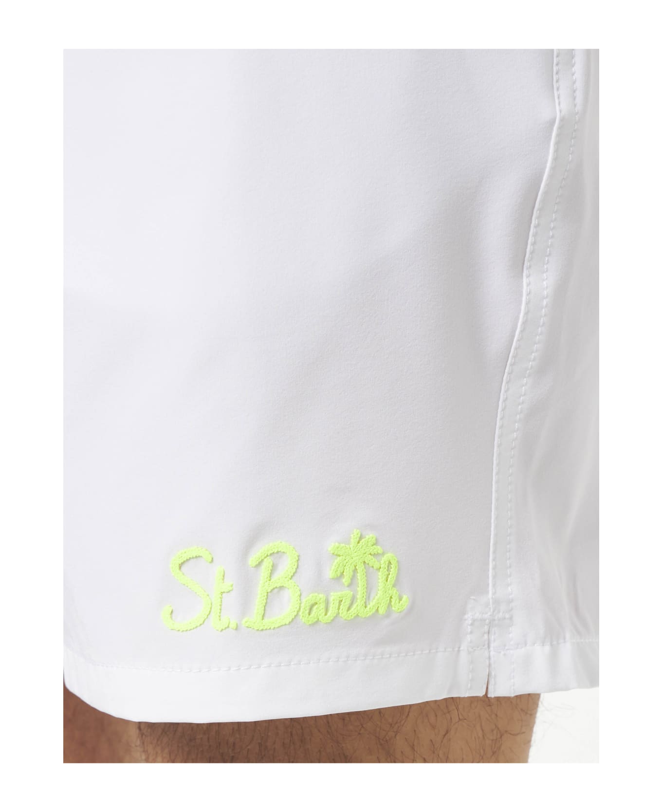 MC2 Saint Barth Man White Comfort Swim Shorts - WHITE