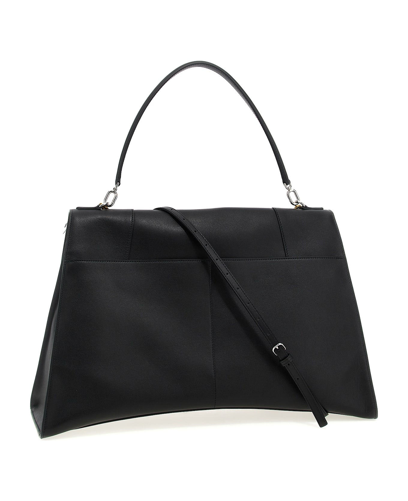 Balenciaga 'hourglass' Shoulder Bag - Black  