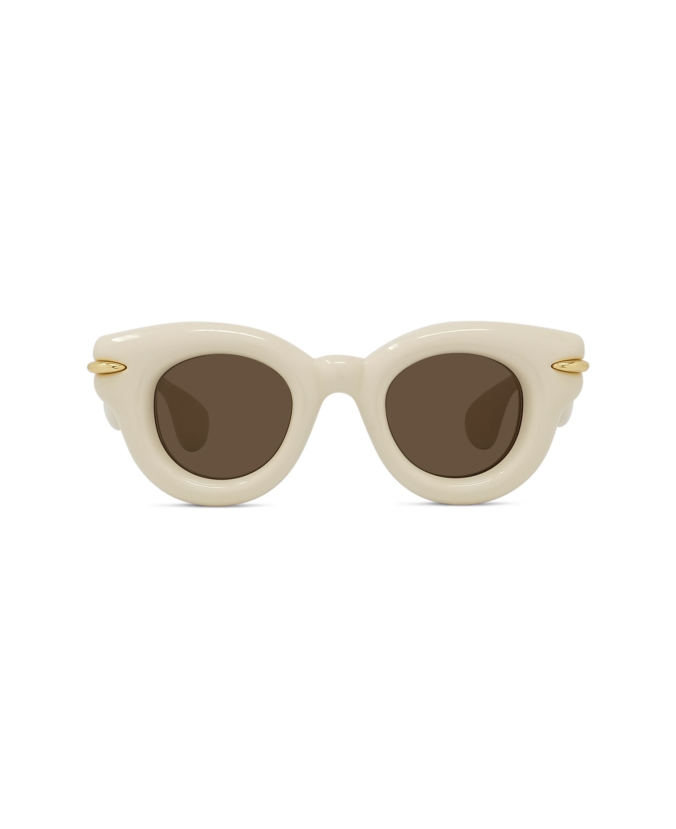 Loewe Lw40118i Signature 25e Crema Lucido Sunglasses - Avorio