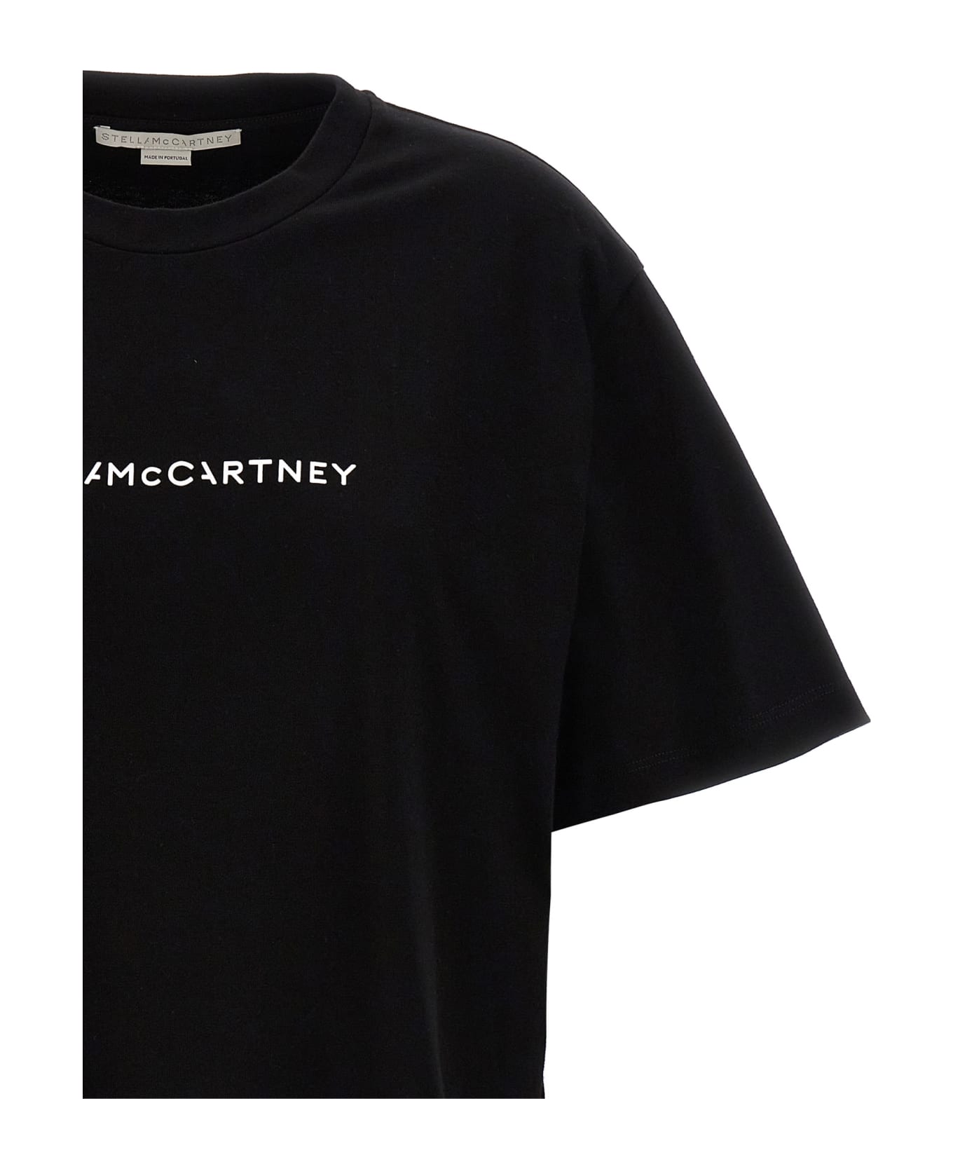 Stella McCartney Organic Cotton T-shirt Logo - Black Tシャツ