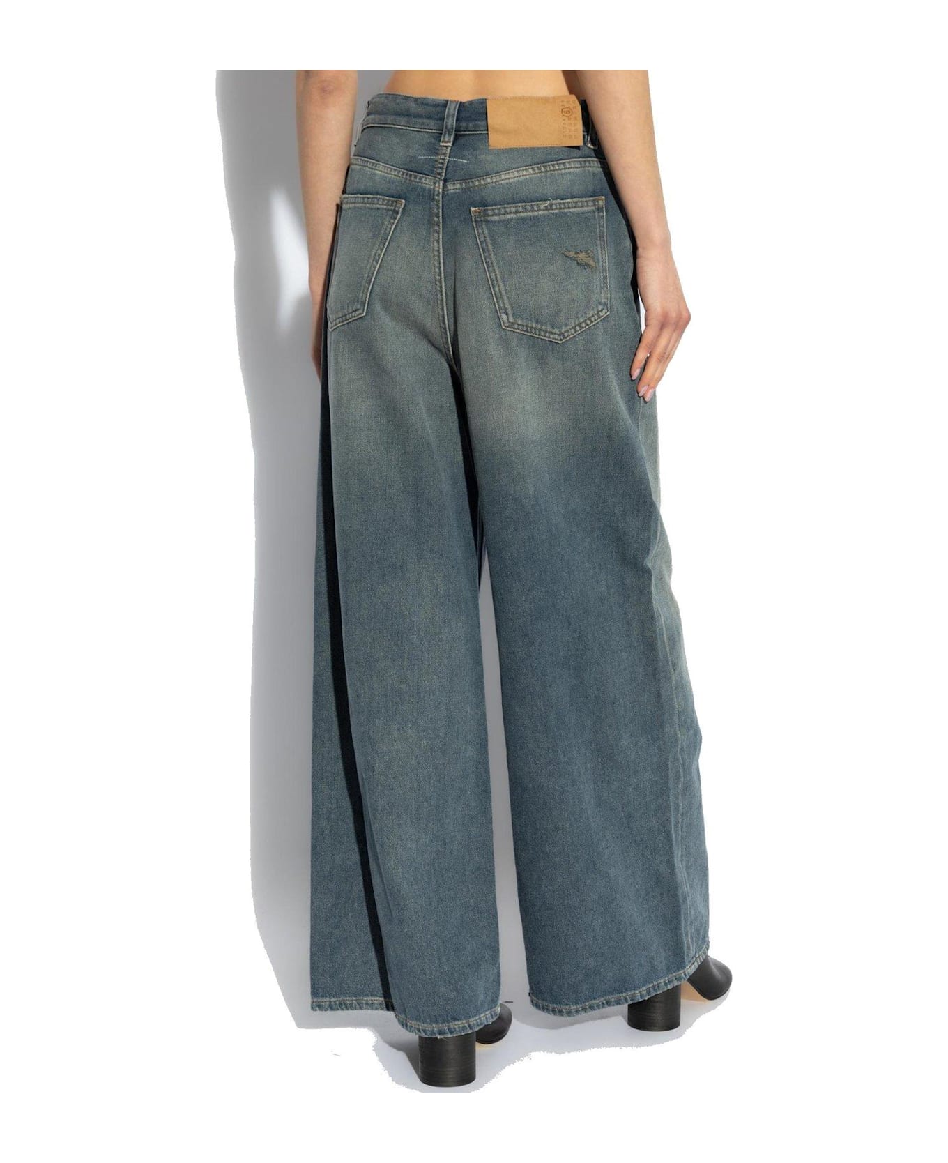 MM6 Maison Margiela Drawstring Jeans - Clear Blue