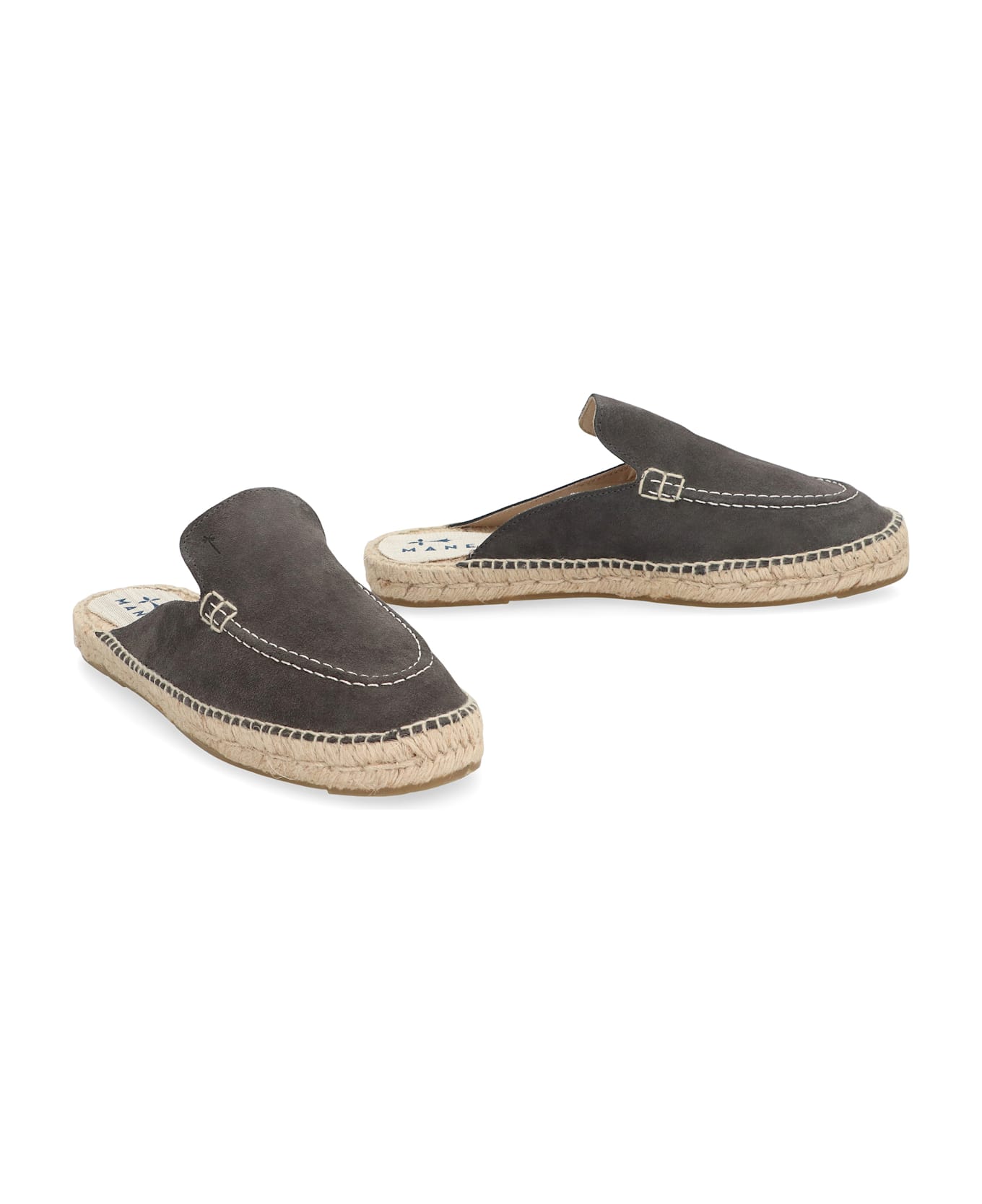 Manebi Leather Espadrilles - grey