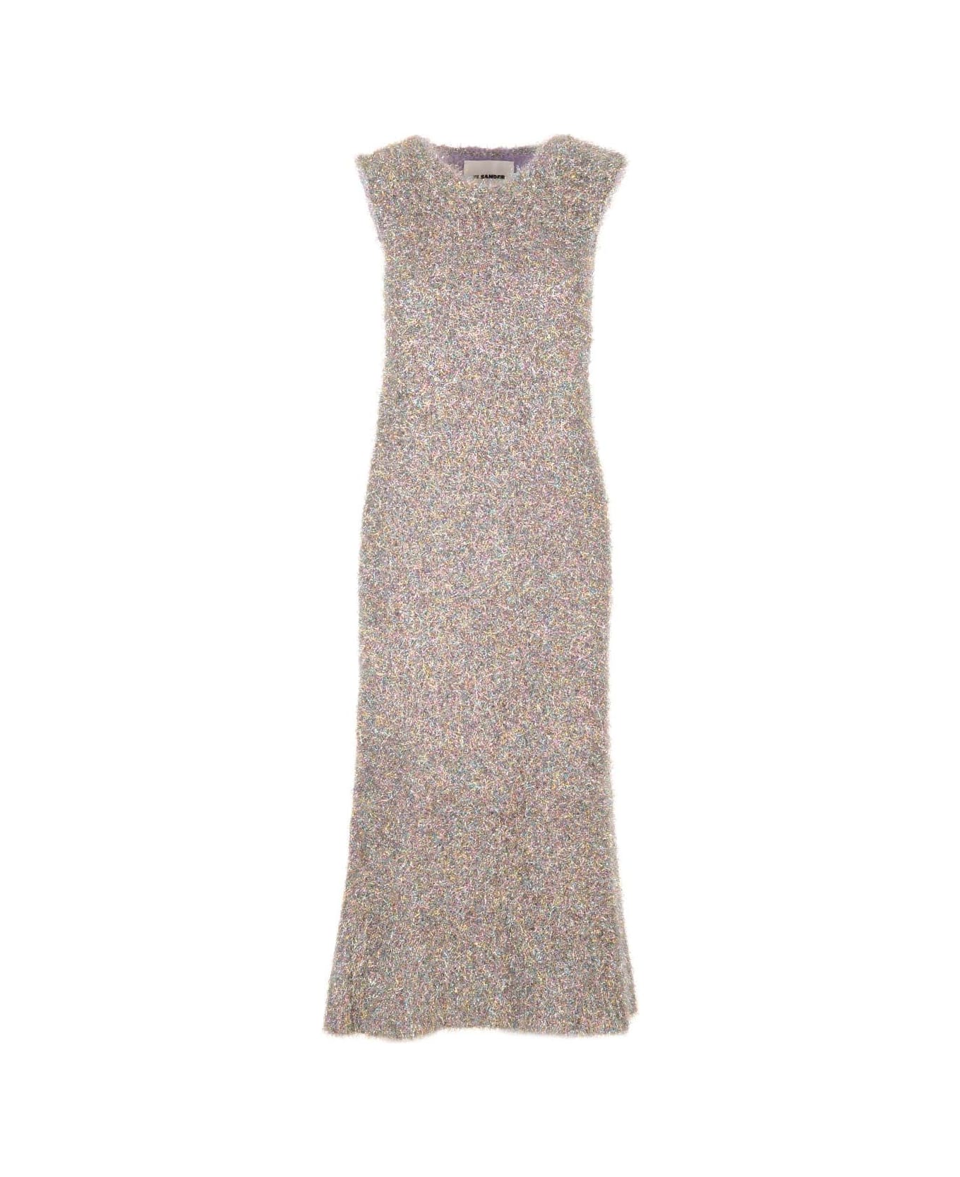 Jil Sander Mohair And Lurex Midi Dress - GRIGIO