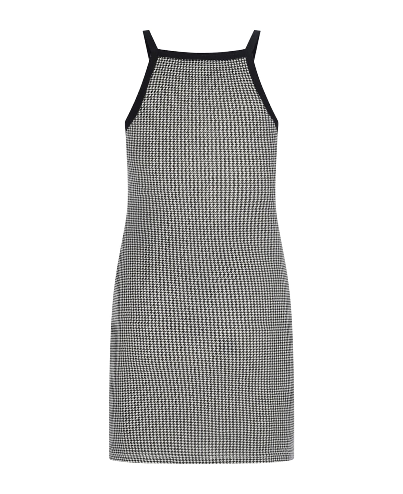 Courrèges Houndstooth Mini Dress - White